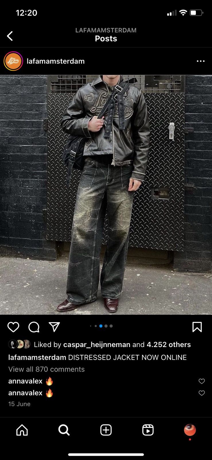 Leather × Other La Fam Distressed Leather Jacket | Grailed