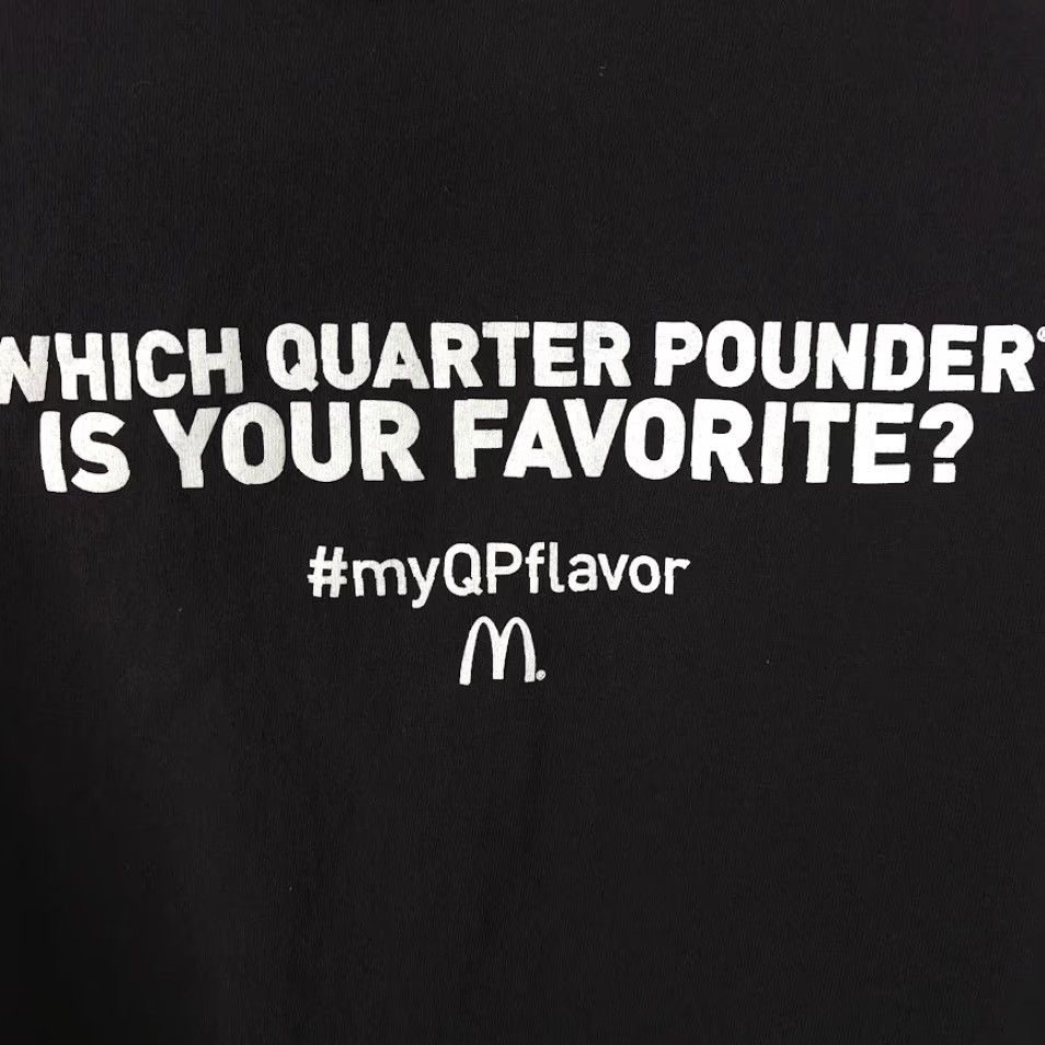 Vintage McDonalds Quarter Pounder T Shirt Mens Large Black Cheeseburger Snack Tee shirt Mens Large Black McDonalds T-Shirt Size US L / EU 52-54 / 3 - 5 Thumbnail