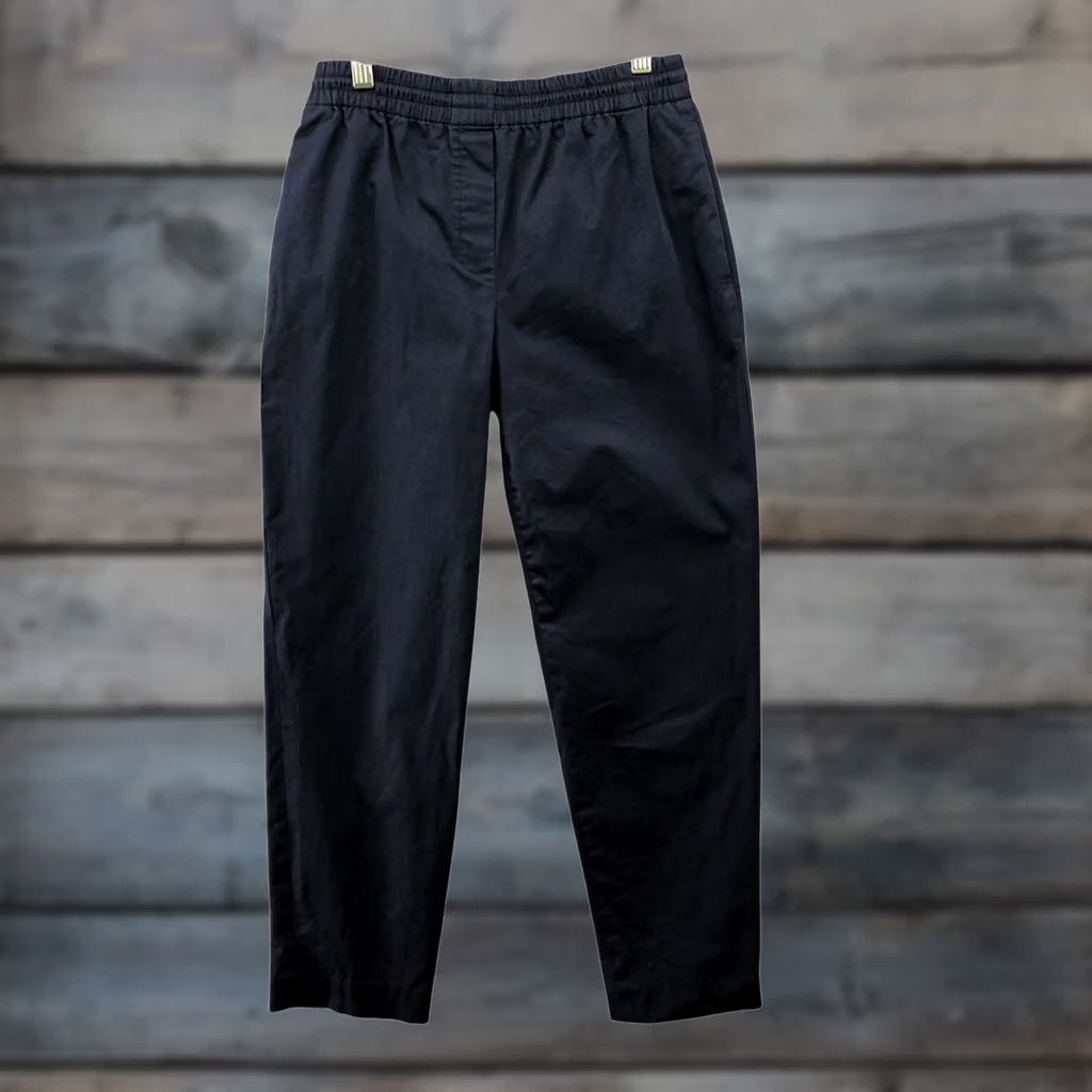 Theory VINTAGE? No. Theory Easy Trouser Classic Chino Pants Womens P SP Navy Blue Pull On Tapered Size 28" / US 6 / IT 42 - 1 Thumbnail