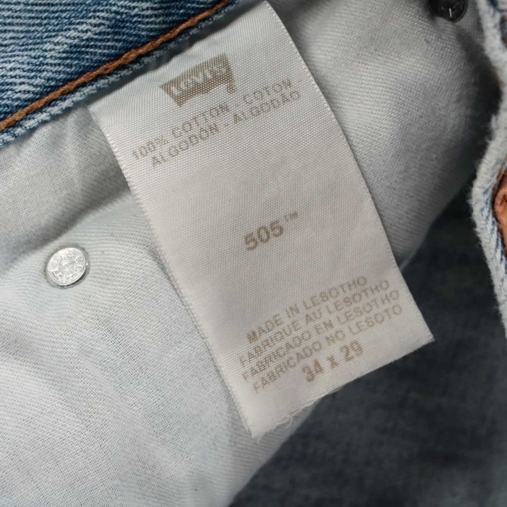 Levi's LEVI'S 505 jeans light wash denim 34x29 skater 90s 00s Mens Size US 34 / EU 50 - 7 Thumbnail