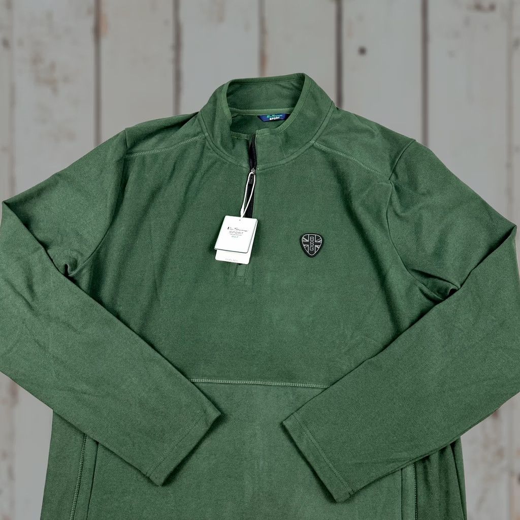Ben Sherman Ben Sherman Sport Sweater Men Large Green 1/4 Zip Golf Micro Fleece Pullover Pullover Embroidered Logo Size US L / EU 52-54 / 3 - 1 Thumbnail