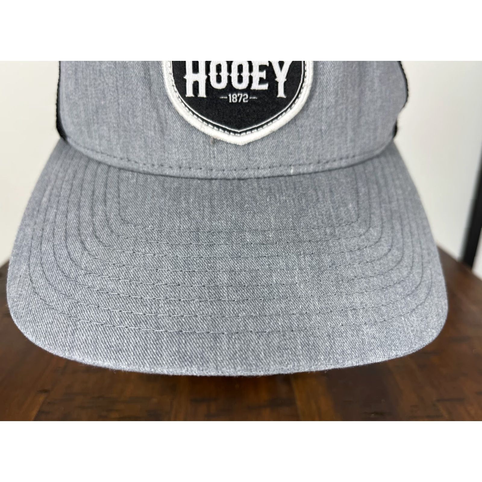 Vintage Hooey Hat Cap Fitted Adult Large Gray John Wayne Cattle Co Flexfit Western C Baseball Cap Mens Large Gray Western 90s style Size ONE SIZE - 3 Thumbnail