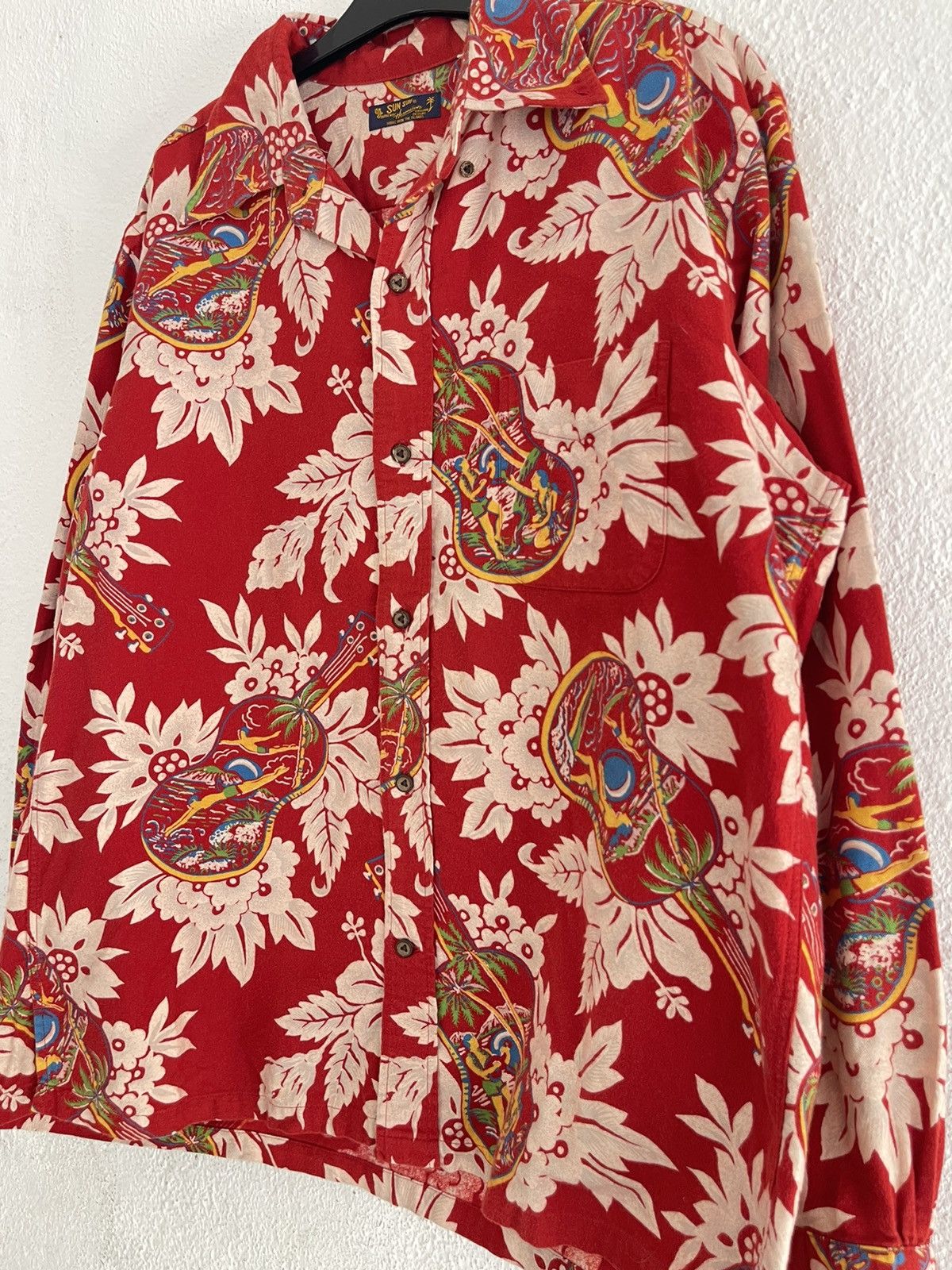 Sun Surf Sun Surf Guitar Floral Longsleeve Button Shirt Size US XL / EU 56 / 4 - 3 Thumbnail