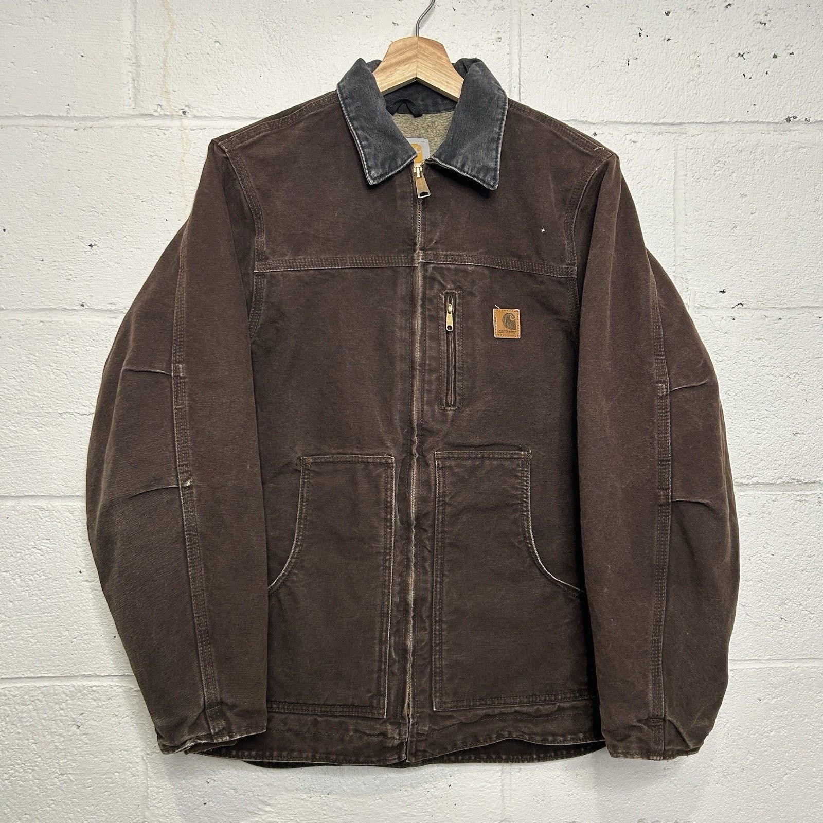 Carhartt Vintage Carhartt Sherpa-Lined Jacket “Dark Mocha” YYC61 DKB Size XS / US 0-2 / IT 36-38 - 1 Thumbnail