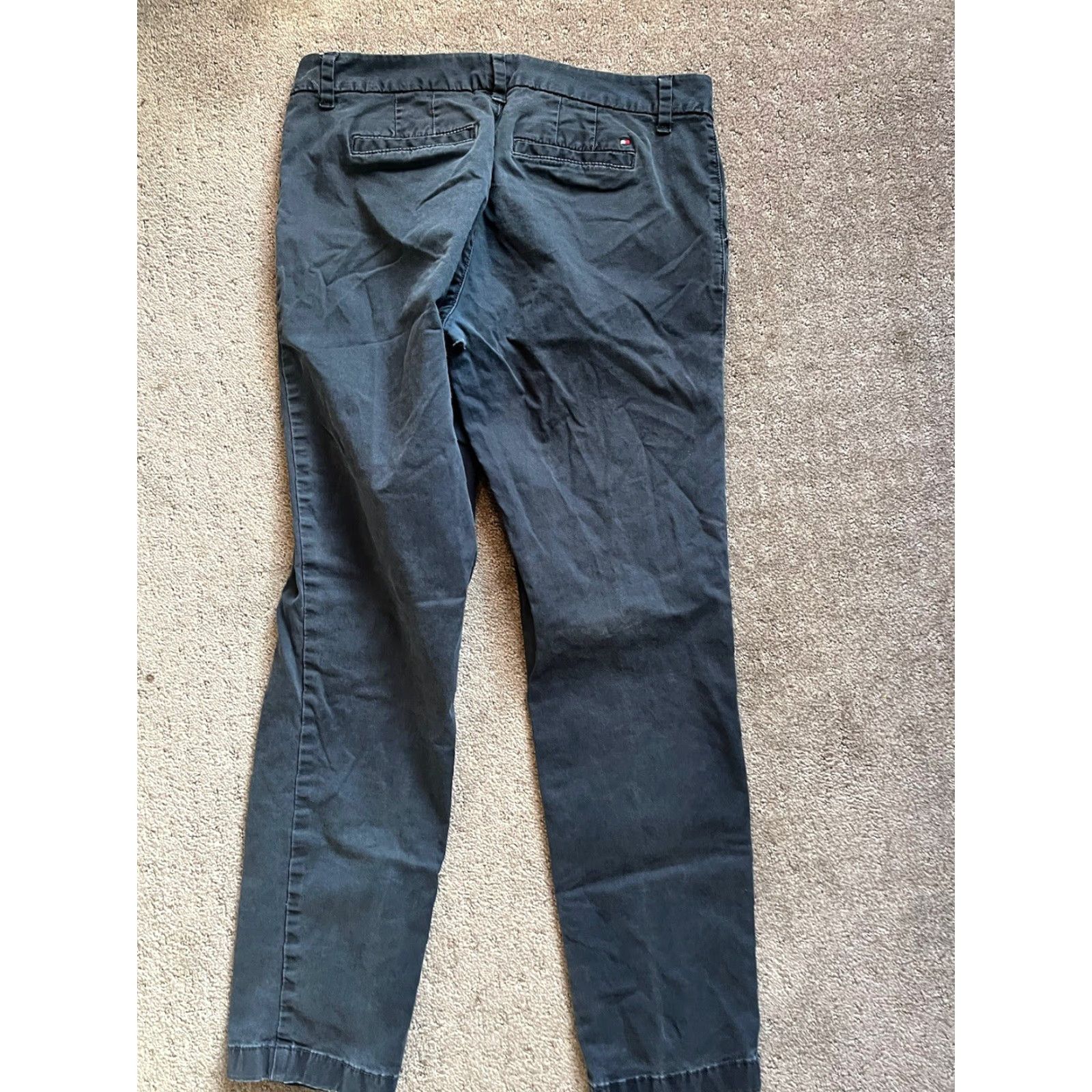 Tommy Hilfiger Tommy Hilfiger Chino Pants Women Size 4 Skinny Mid Rise Stretch Flat Front Navy Blue Size 27" / US 4 / IT 40 - 3 Thumbnail