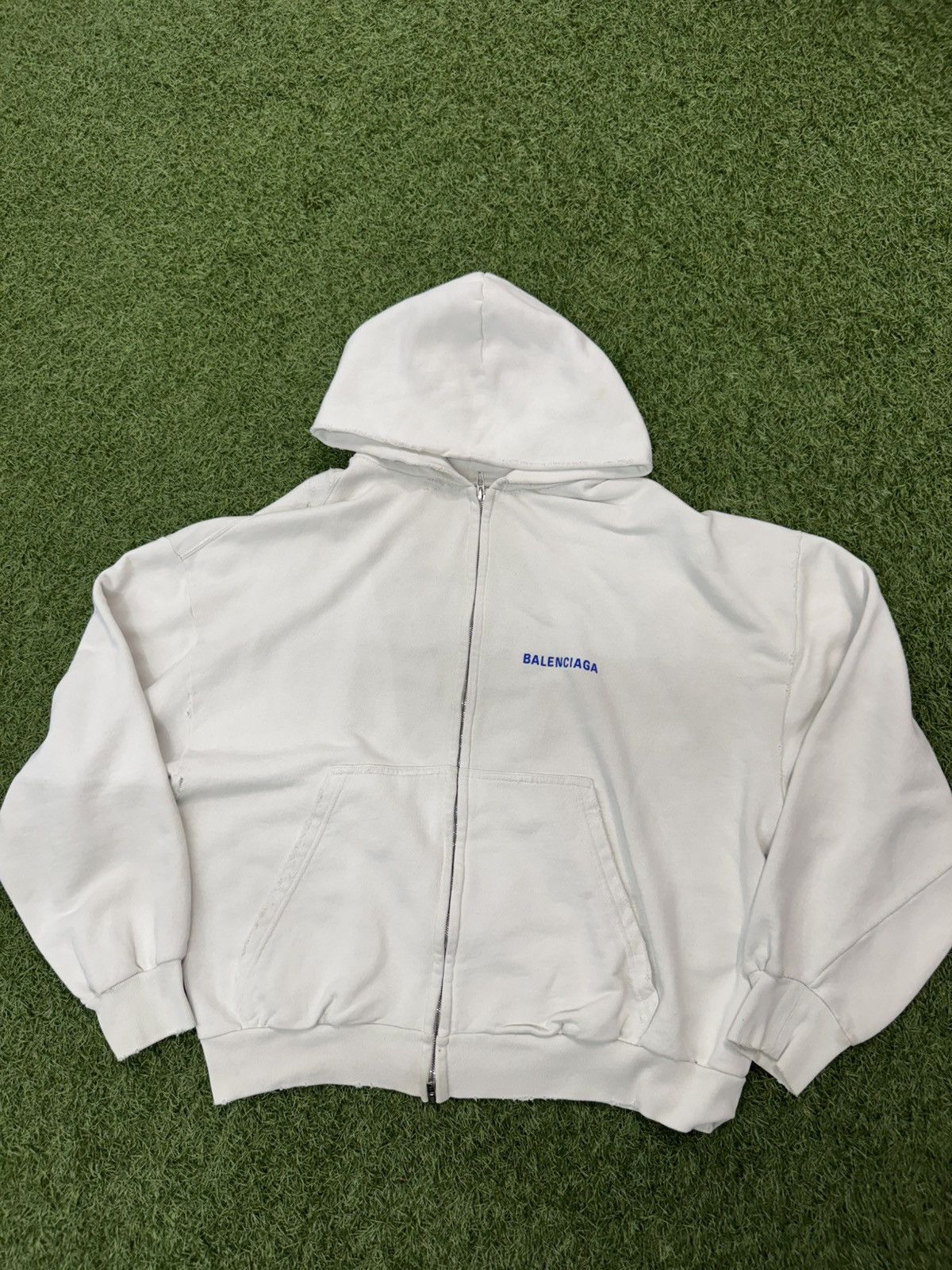 Balenciaga Balenciaga Logo Zip Up Hoodie Size US M / EU 48-50 / 2 - 1 Thumbnail