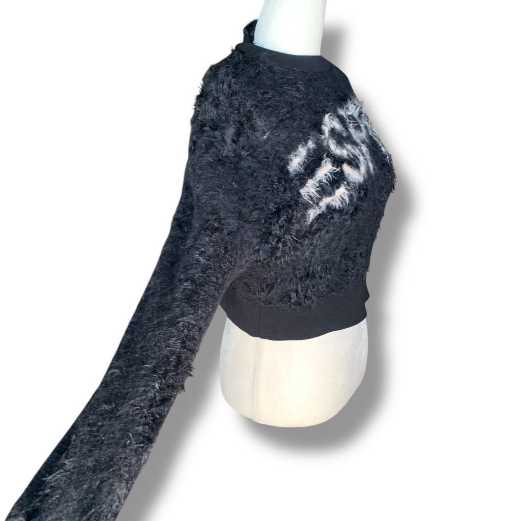 Opening Ceremony Esprit x Opening Ceremony Sweater Black Fuzzy Logo Cropped C Size S / US 4 / IT 40 - 5 Thumbnail