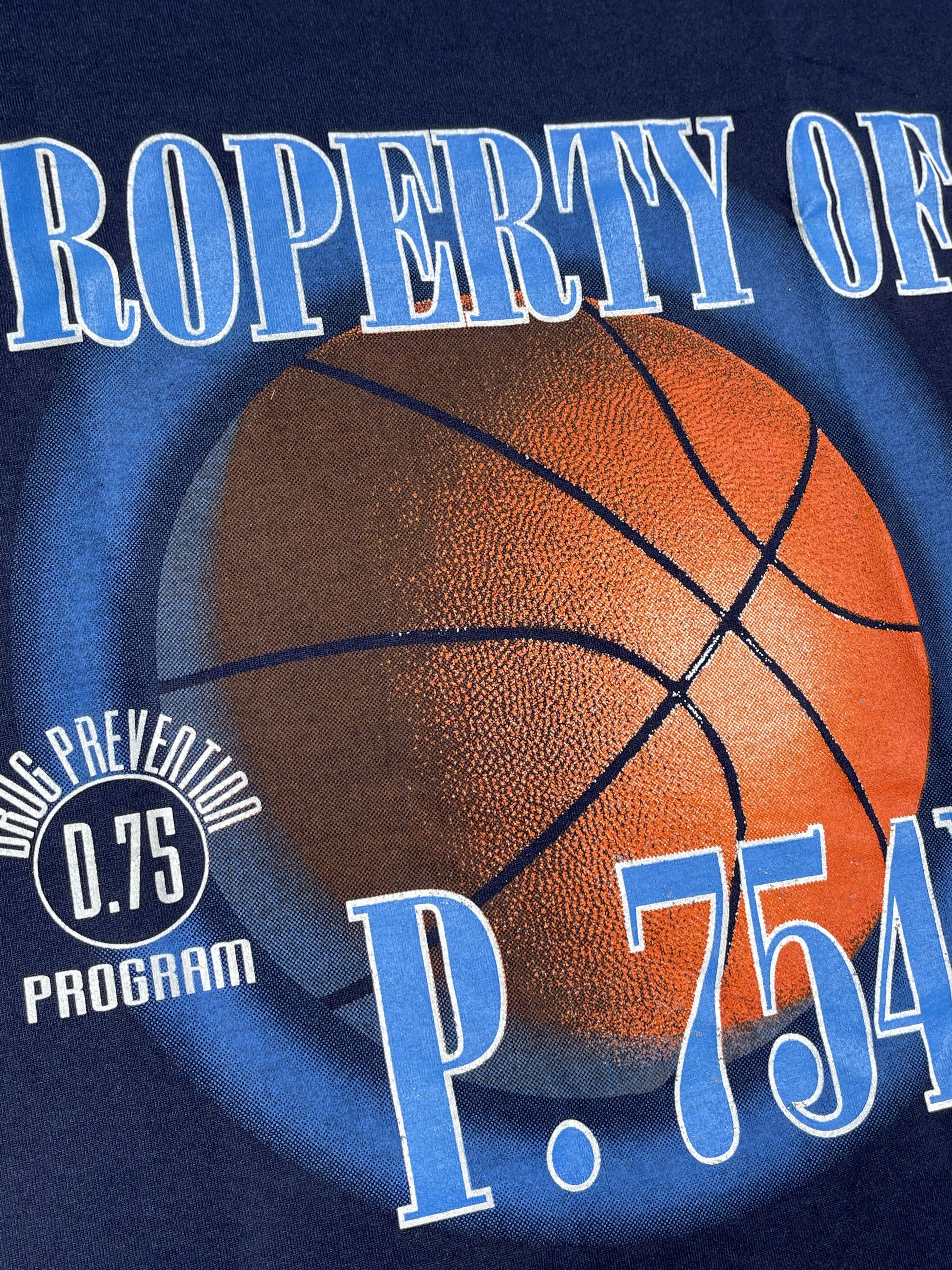 D.A.R.E × Velva Sheen × Vintage 1990's DARE Drug Prevention 3D Emblem Basketball T-Shirt Size US XL / EU 56 / 4 - 7 Thumbnail