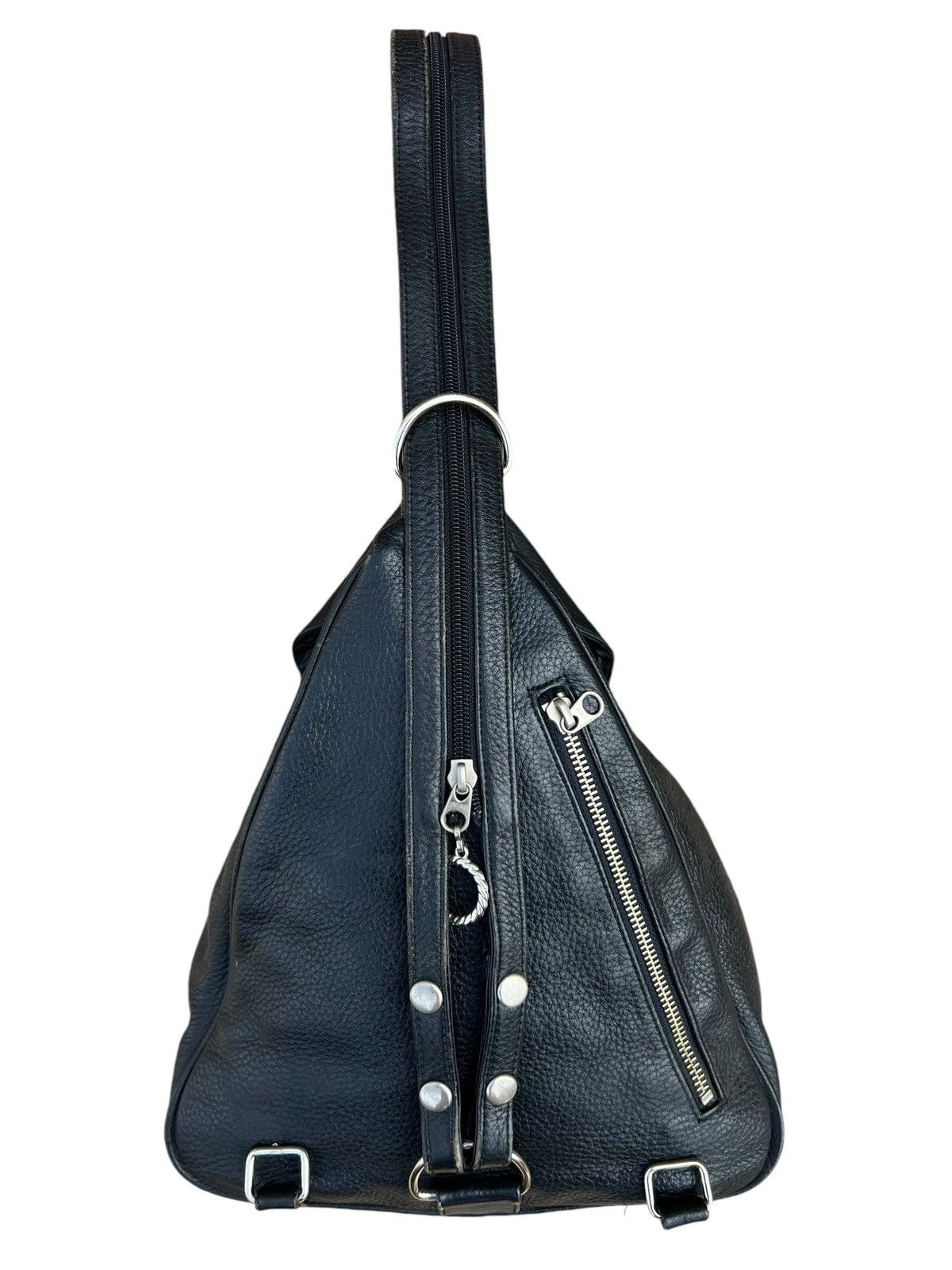 Leather Vintage RAVIR Tokyo Patina Leather Multi Way Backpack Bag Size ONE SIZE - 11 Thumbnail