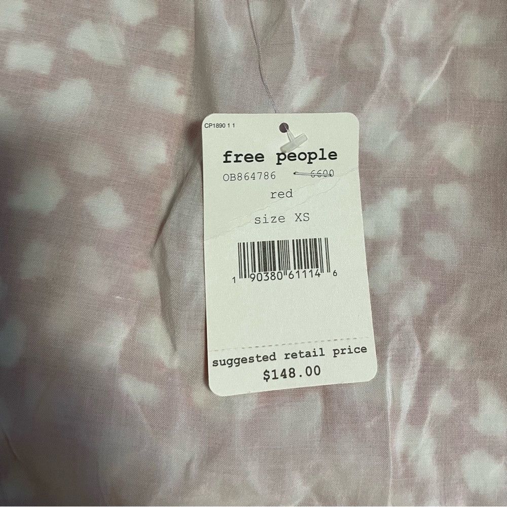 Free People NWT New $148 Free People Frenchie Red White Wrap Dress Size Size XS / US 0-2 / IT 36-38 - 8 Thumbnail