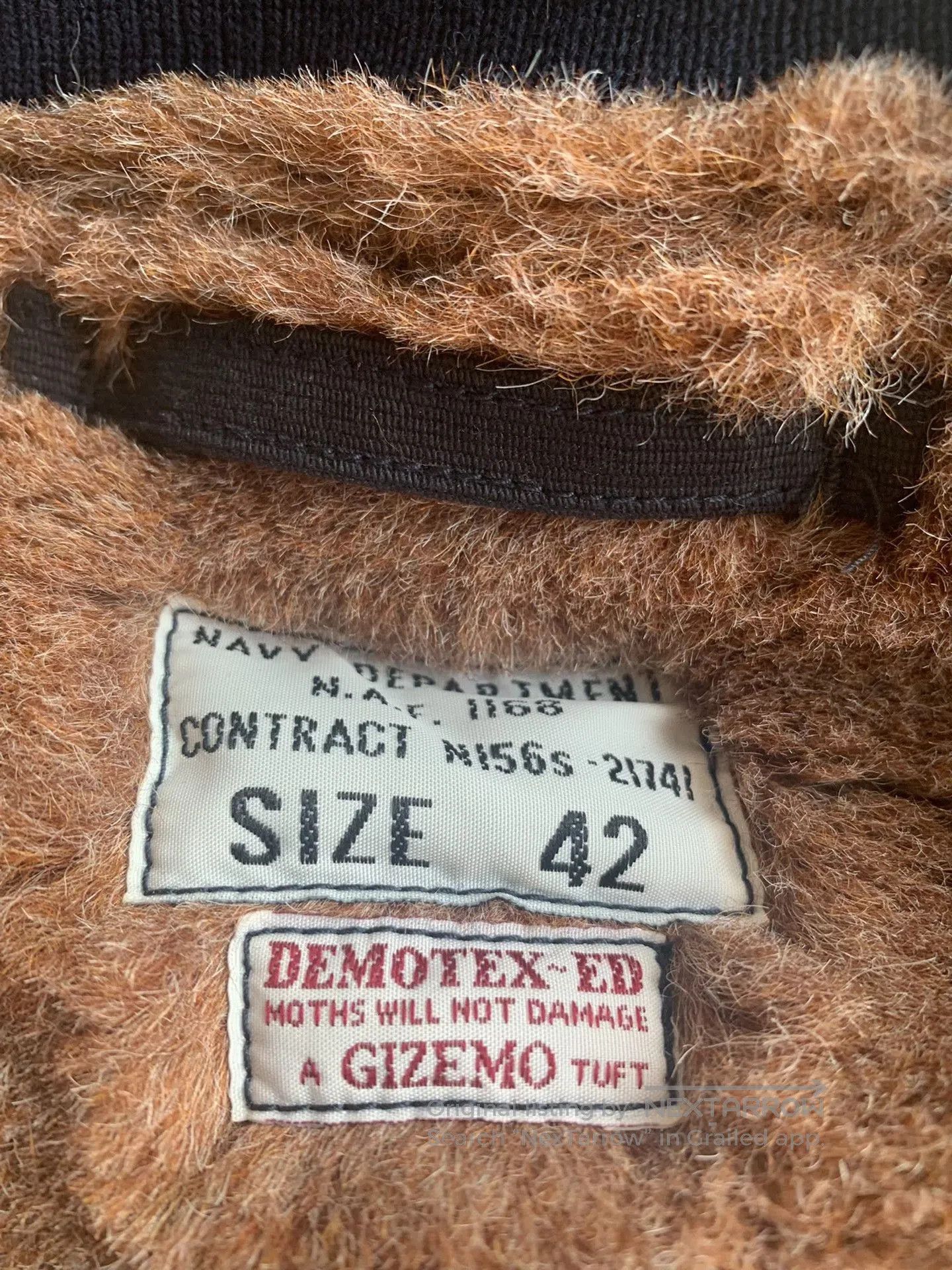 Gimo's GIZEMO Limited WWII US Navy Alpaca Jacket. Size US XS / EU 42 / 0 - 5 Thumbnail