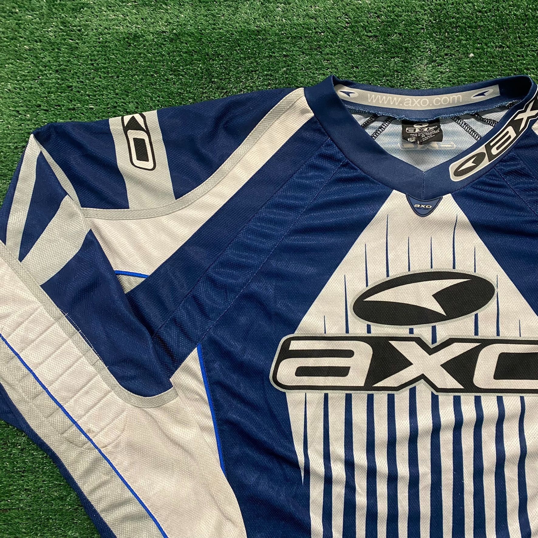 Vintage Vintage 90s AXO Motocross Jersey Shirt MotoX Long Sleeve Size US XL / EU 56 / 4 - 2 Thumbnail