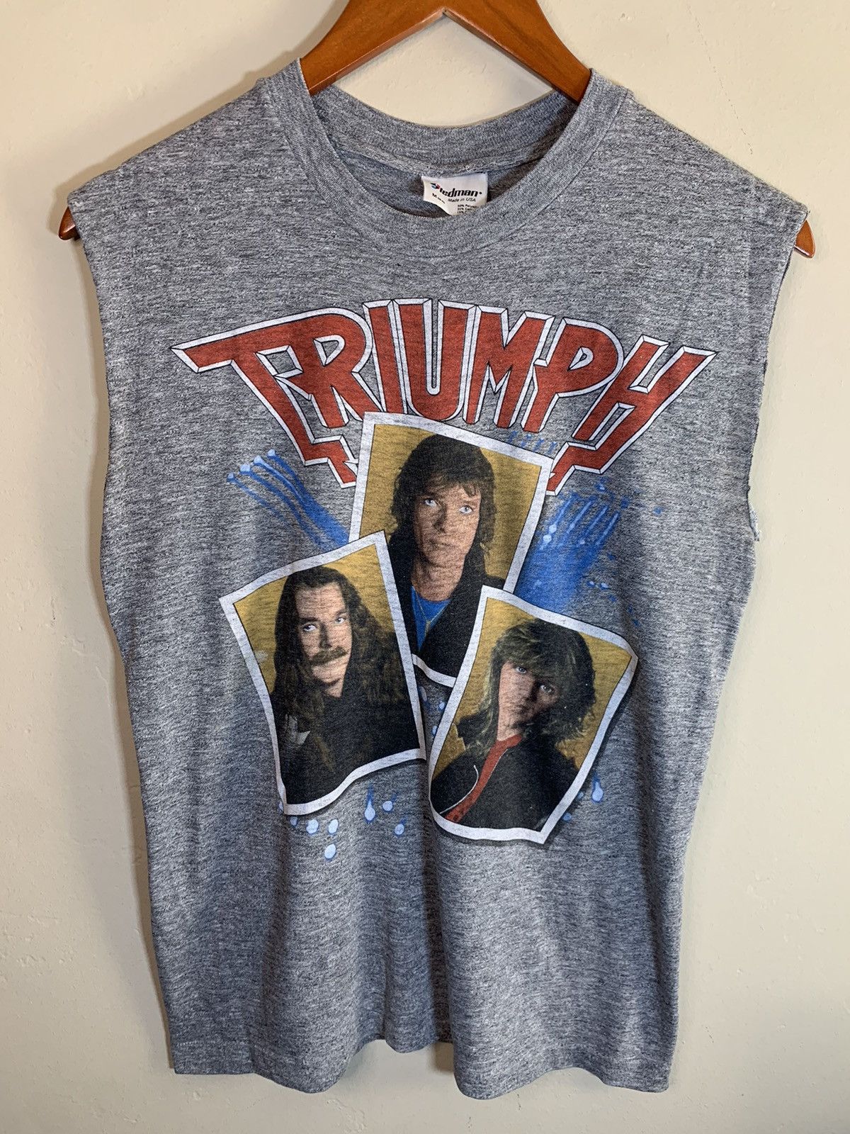 Band Tees *RARE* Vintage 1986 Triumph Sport Of Kings Tour Tank T-Shirt Size US M / EU 48-50 / 2 - 1 Thumbnail