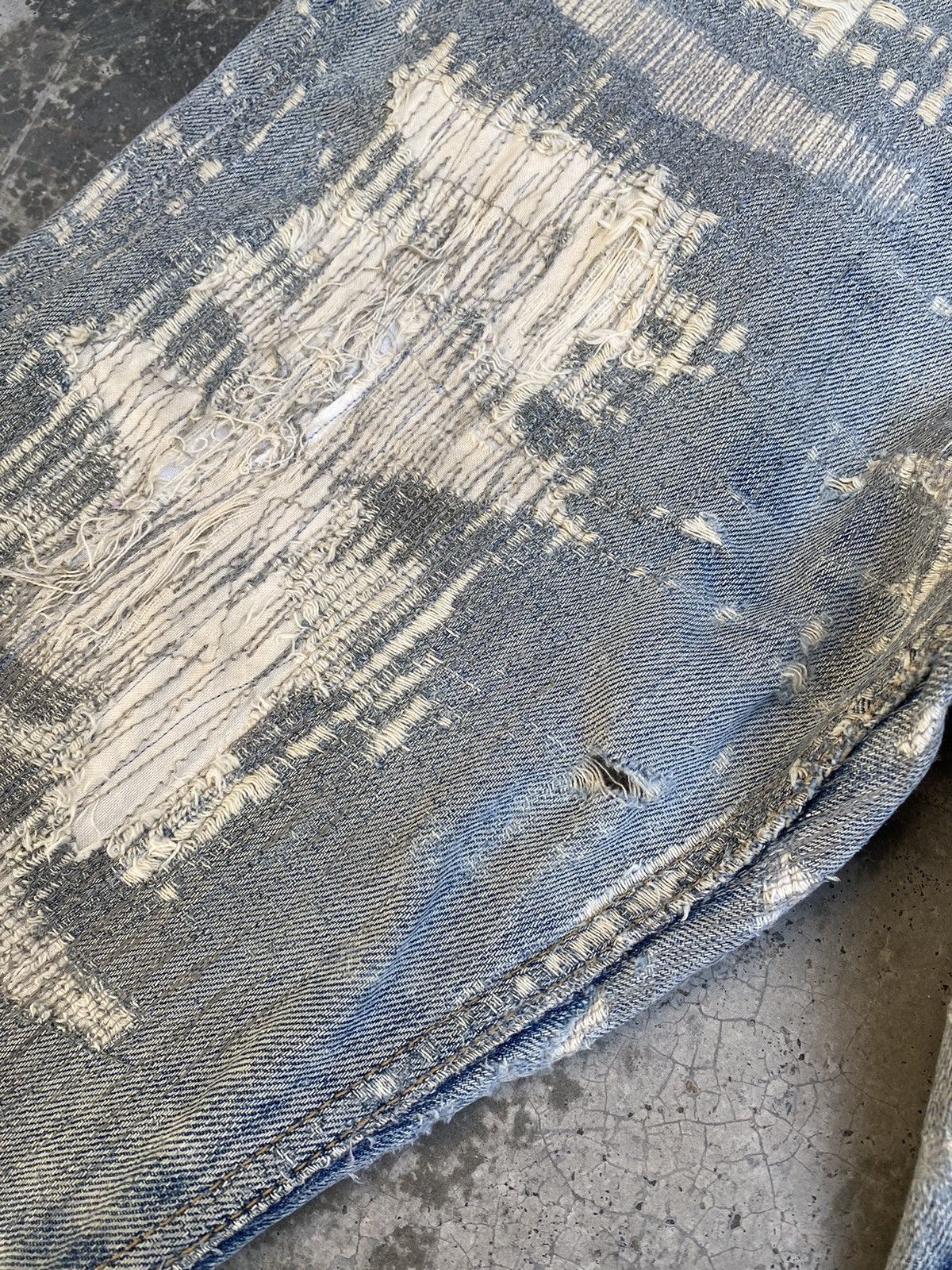 Spellbound Vintage Spellbound Boro Distressed Denim Size US 33 - 16 Thumbnail