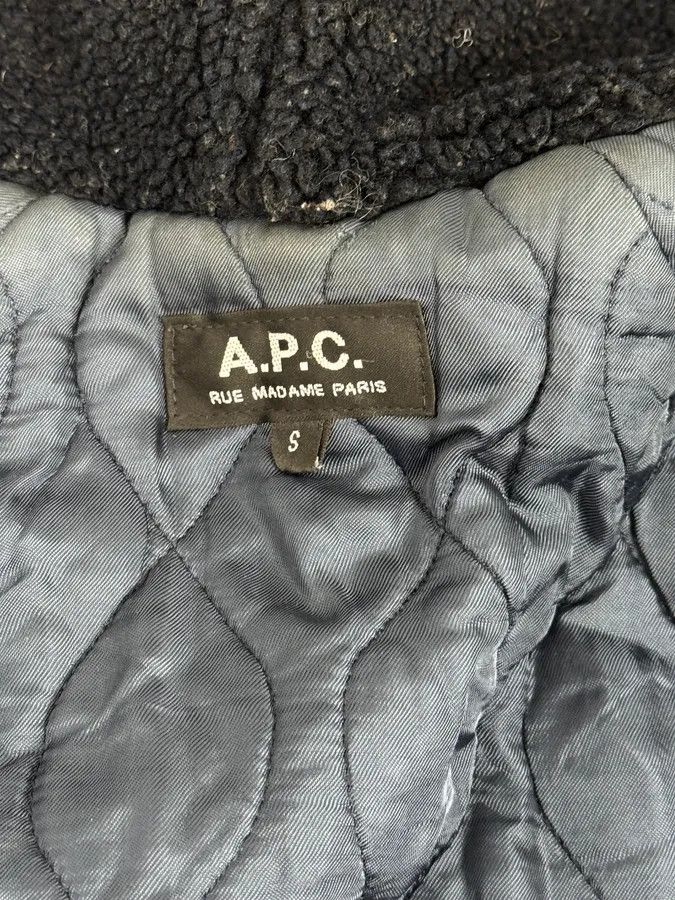 A.P.C. A.P.C. Navy Aviator Fur Hooded Bomber Jacket Size US M / EU 48-50 / 2 - 10 Thumbnail