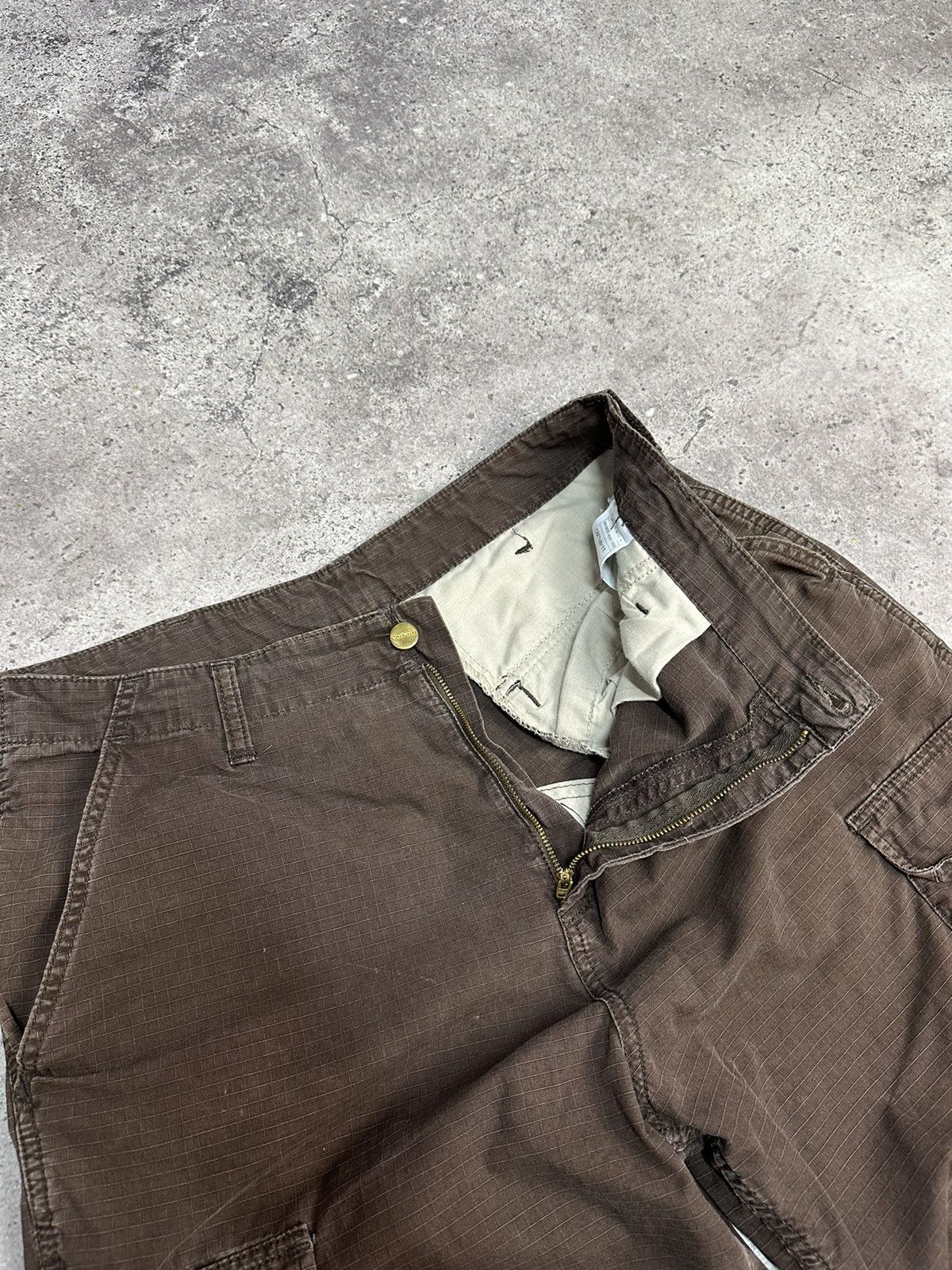 Carhartt Vintage Carhartt Cargo Distressed Pants Faded Brown Y2K Size US 32 / EU 48 - 7 Thumbnail