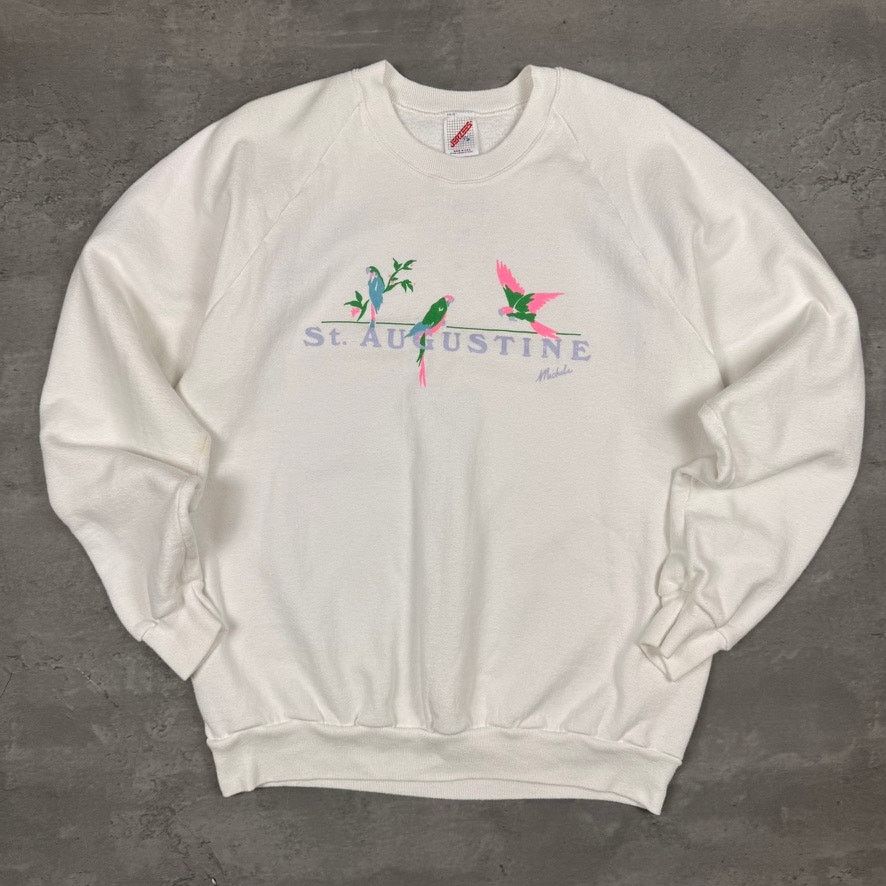 Jerzees × Vintage Vintage St. Augustine Florida Bird Sweatshirt Size L / US 10 / IT 46 - 1 Thumbnail