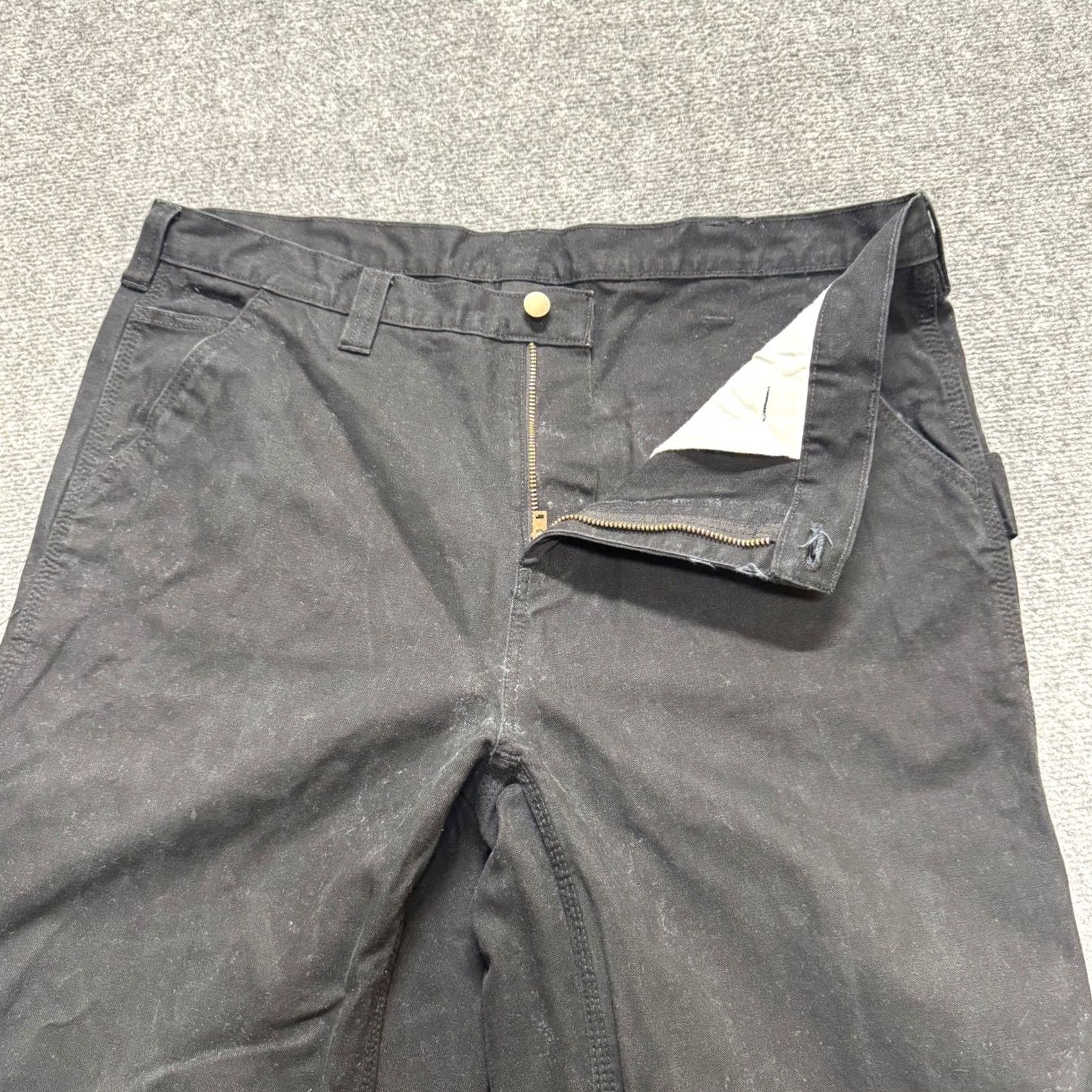 Vintage Brahma Pants Men's Carpenter 38x32 Black Cotton Workwear Wide Leg Mens 38 Regular Size US 38 / EU 54 - 7 Thumbnail