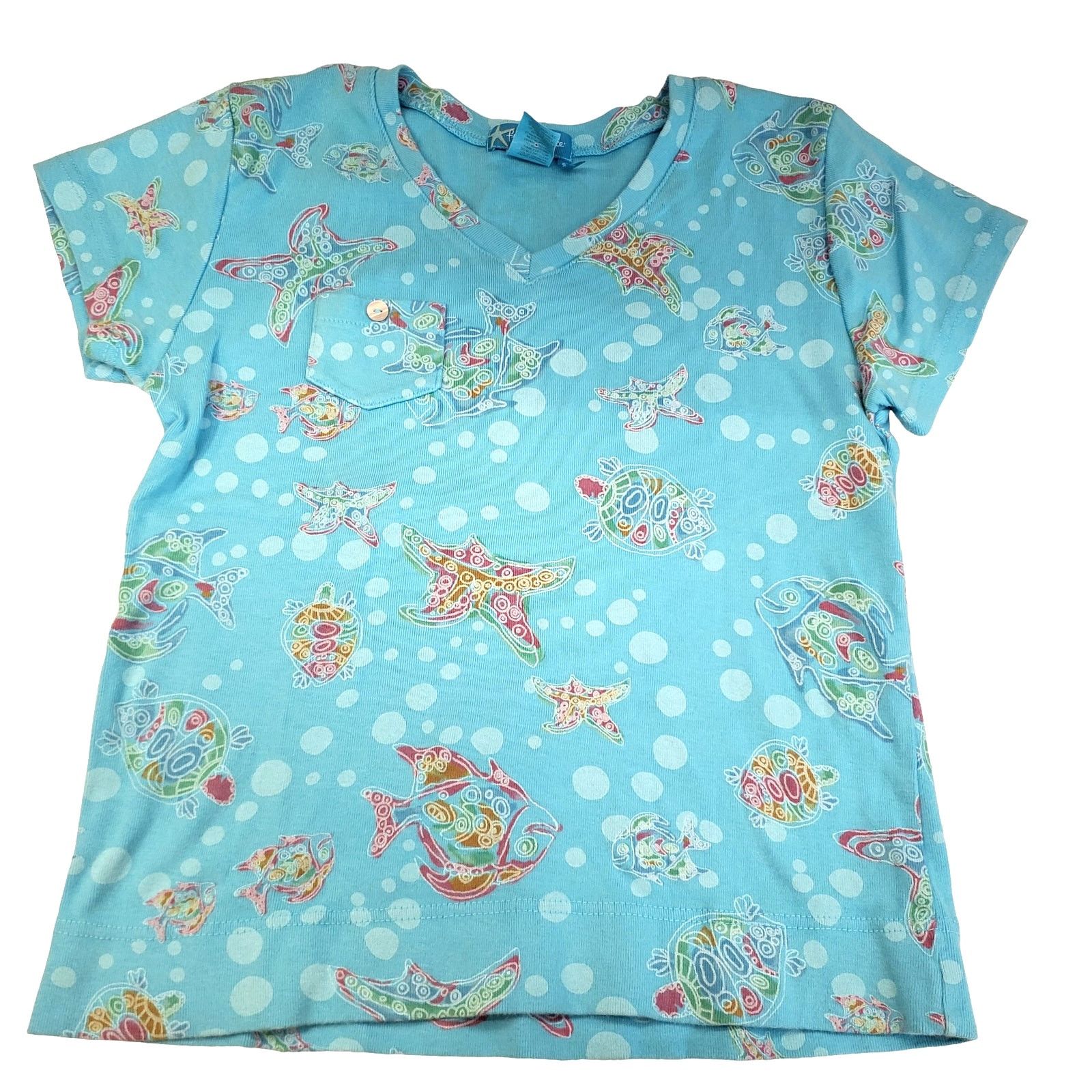 Other Freshly Produce Womens Pj Set Size Small 100% Cotton Sea Tur Size 28" / US 6 / IT 42 - 4 Thumbnail