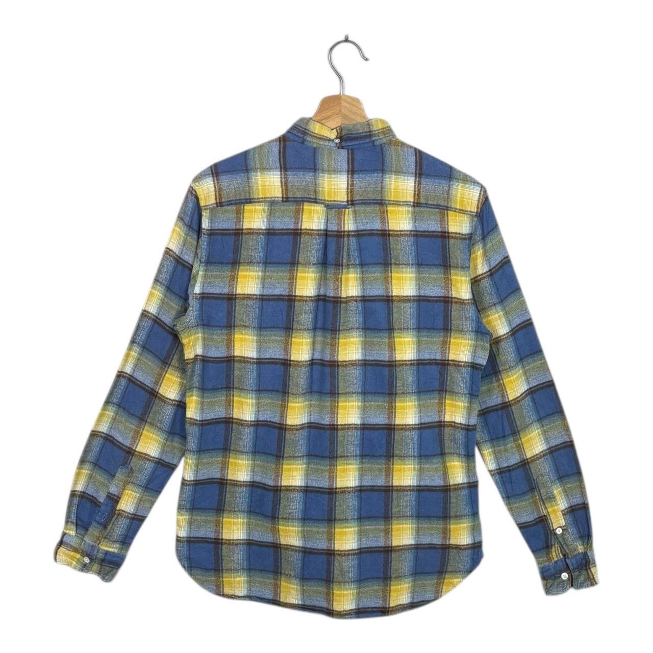 Beams Japan Beams Plus Japanese Plaid Flannel Shirt Blue Yellow Size 3 Size M / US 6-8 / IT 42-44 - 2 Thumbnail