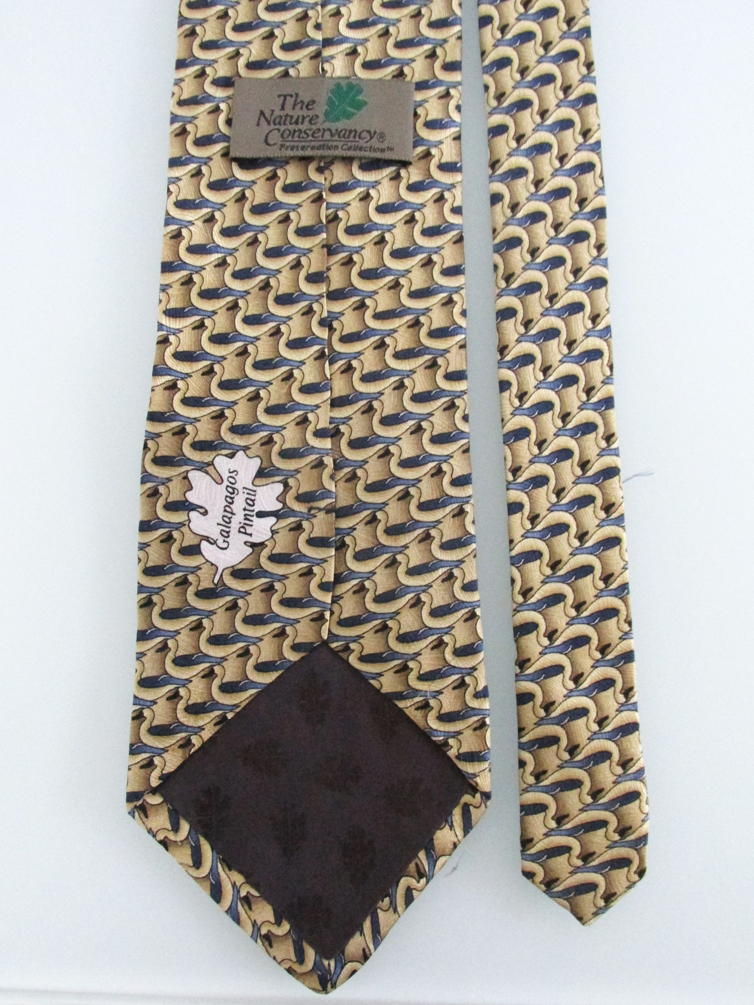Other Nature Conservancy "Galapagos Pintail" Men's Silk Tie Size ONE SIZE - 4 Thumbnail