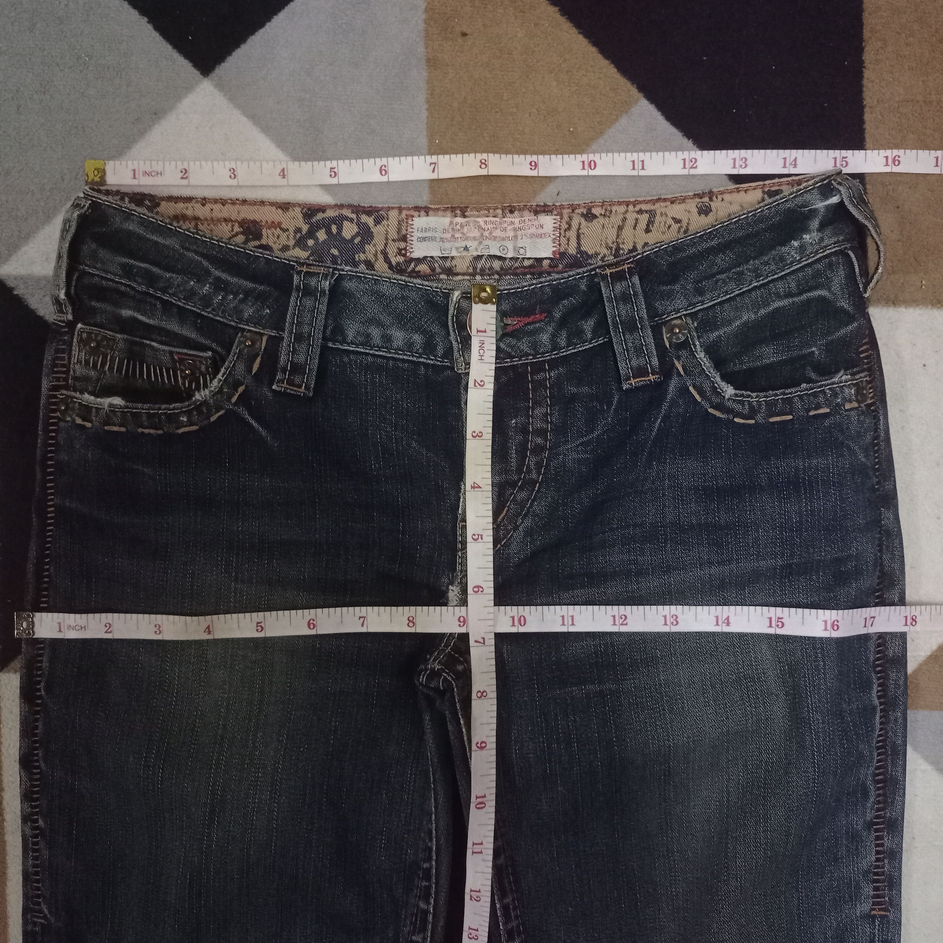 Japanese Brand Vintage Japanese Brand Washed Blue Flare Style Jeans Size 30" / US 8 / IT 44 - 10 Thumbnail