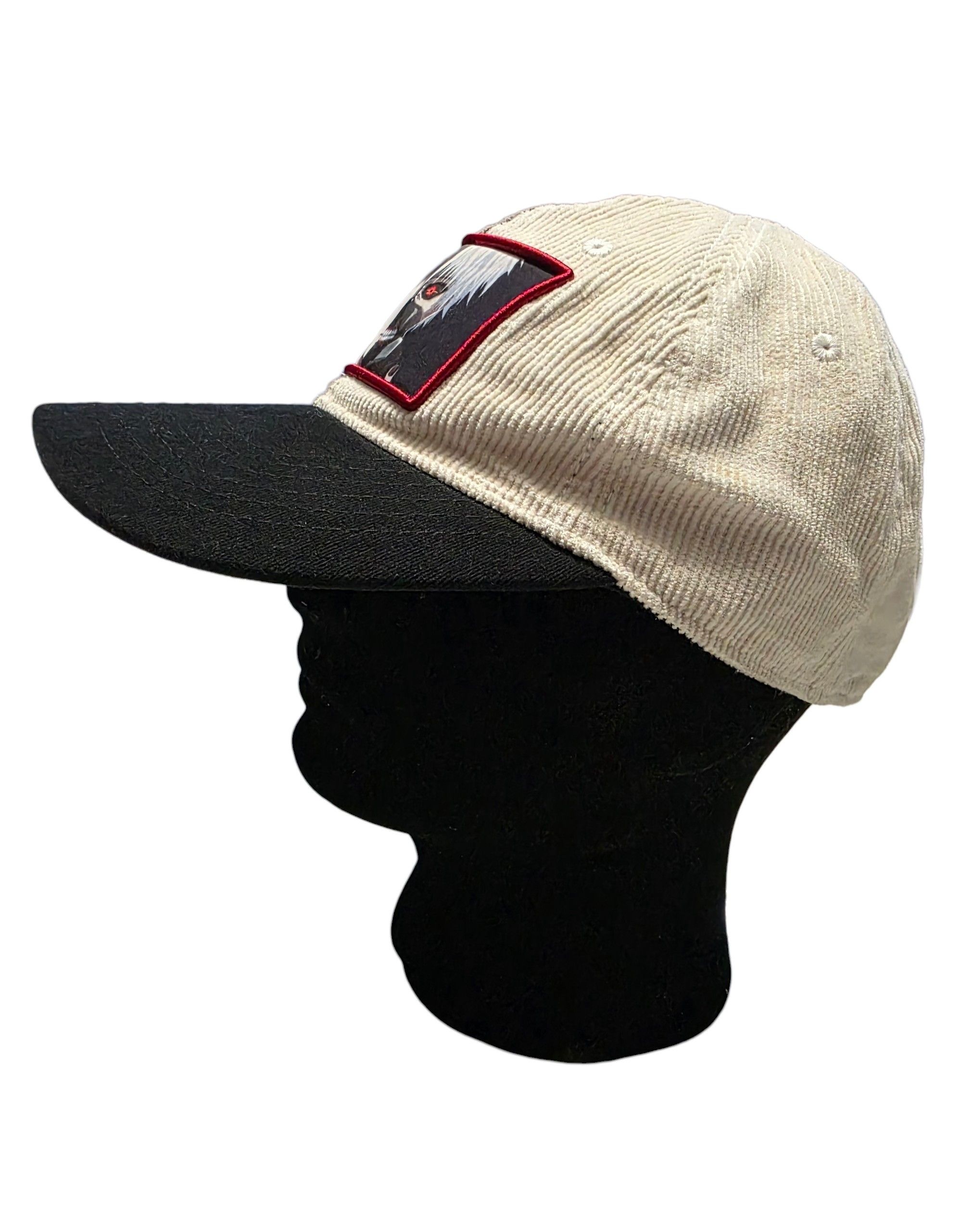Anime HotTopic Tokyo Ghoul Ken Kaneki Split Face Cordroy dad Cap Size ONE SIZE - 7 Thumbnail
