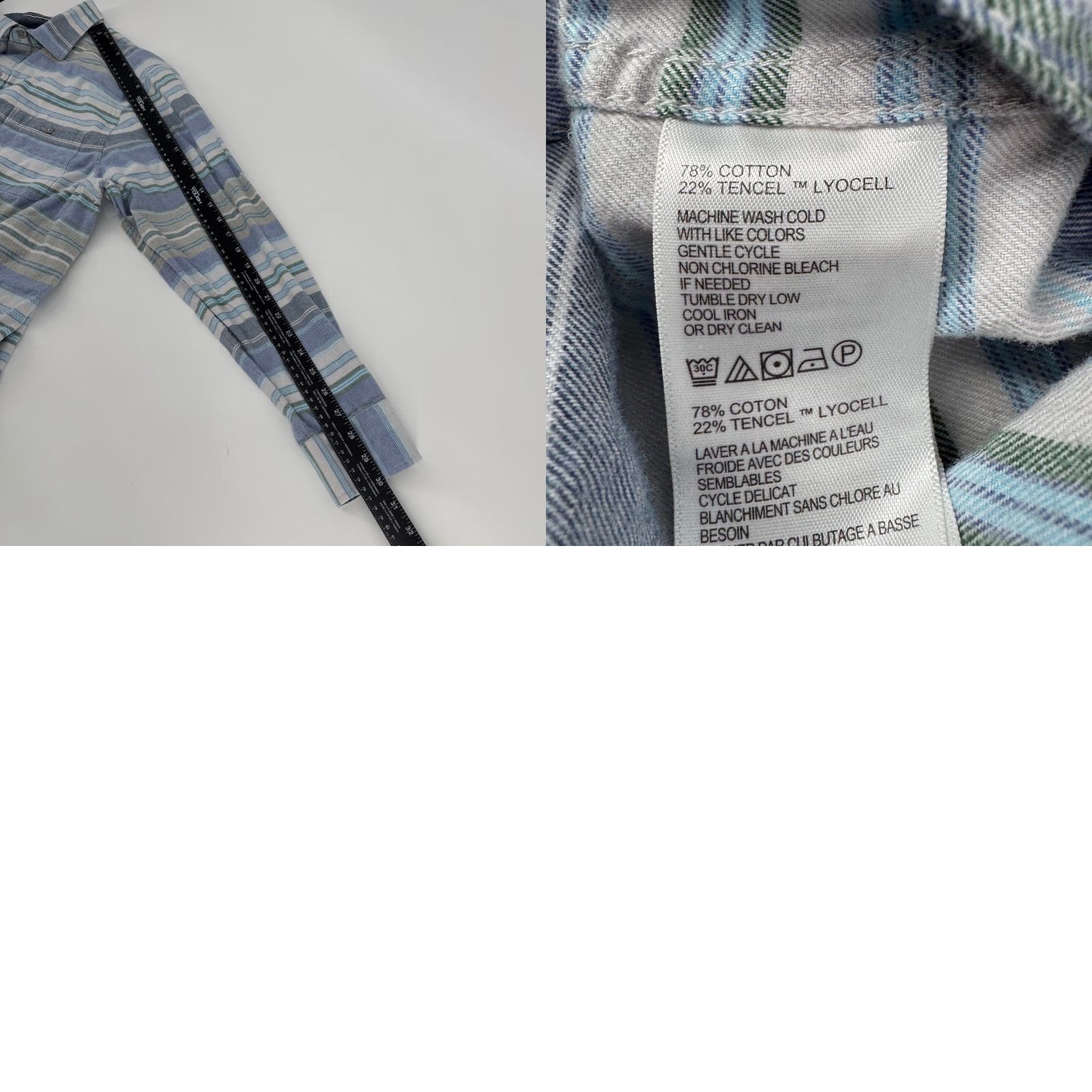 Tommy Bahama Tommy Bahama Button-Down Shirt Mens Large Long Sleeve Striped Casual Pocket Blue Size US L / EU 52-54 / 3 - 8 Thumbnail
