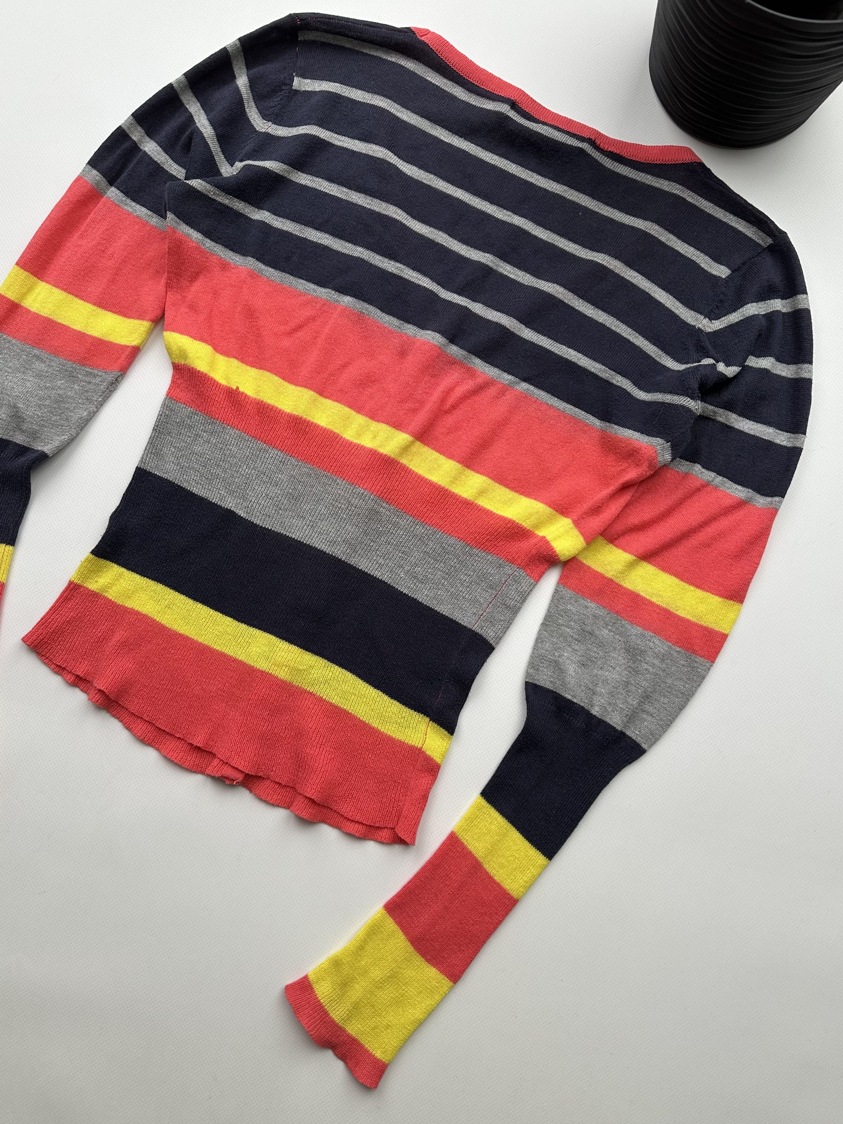 Armani Exchange Armani Exchange Vintage Striped Buttons Sweater (502) Size S / US 4 / IT 40 - 8 Thumbnail