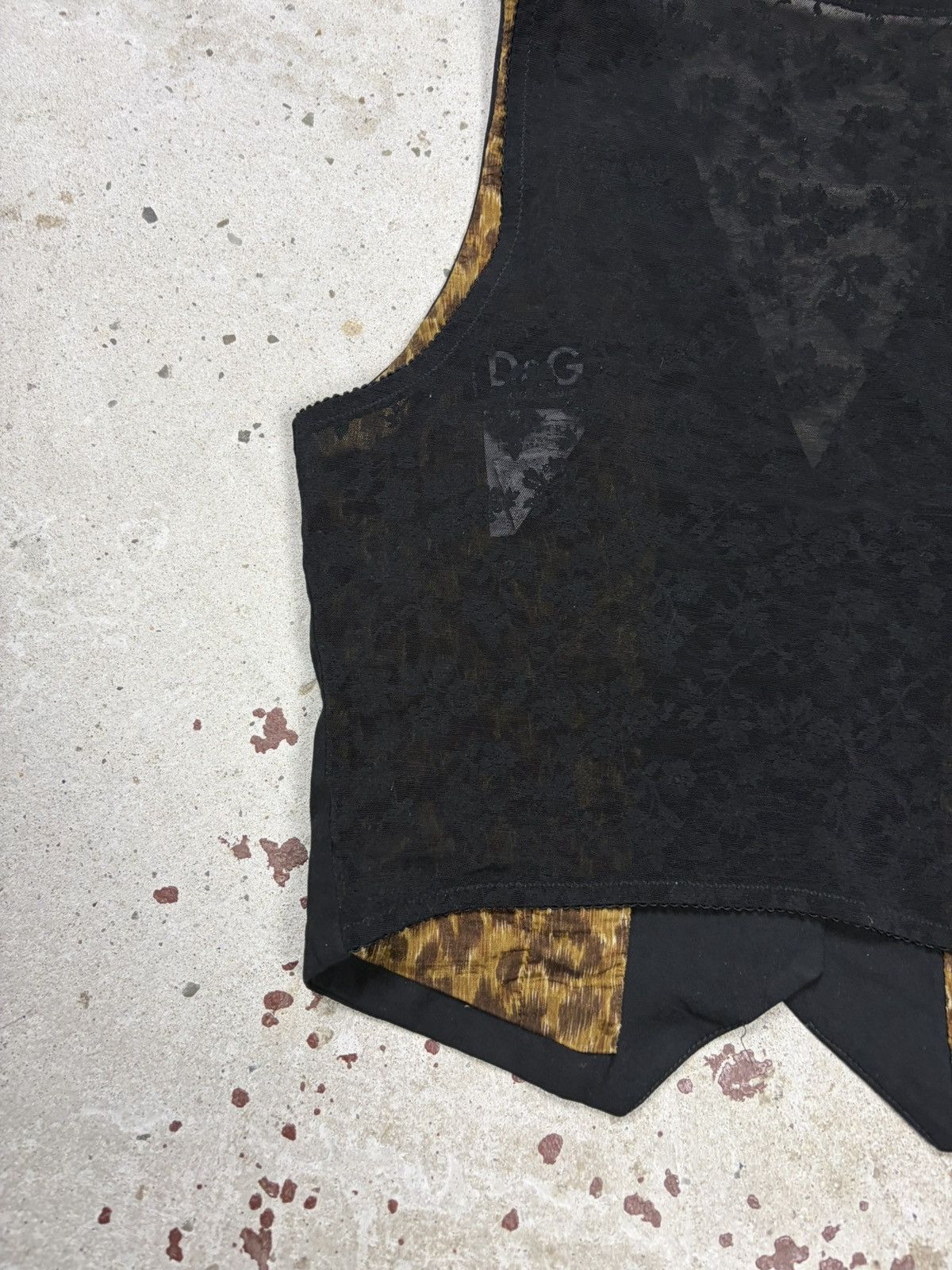 Dolce & Gabbana 2000s Dolce & Gabbana Black Viscose Lace Vest Sheer Size M / US 6-8 / IT 42-44 - 8 Thumbnail
