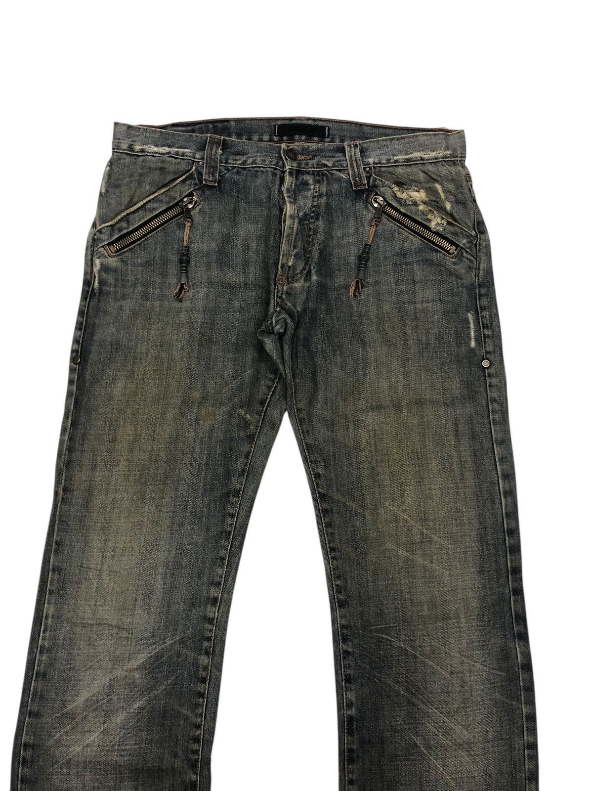 Kapital 🔥ABSOLUTE JOY EARTHY MUD WASH DISTRESSED DENIM JEANS Size US 34 / EU 50 - 5 Thumbnail