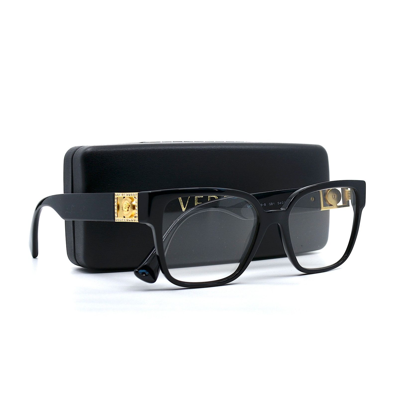 Versace NEW VERSACE VE3329B GB1 BLACK AUTHENTIC EYEGLASSES FRAME Size ONE SIZE - 13 Thumbnail