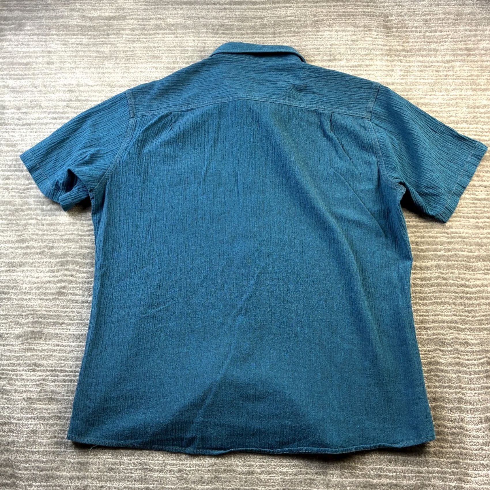 Vintage Kuhl Shirt Mens XL Blue Short Sleeve Button Pocket Organic Cotton Shirt Size US XL / EU 56 / 4 - 2 Thumbnail