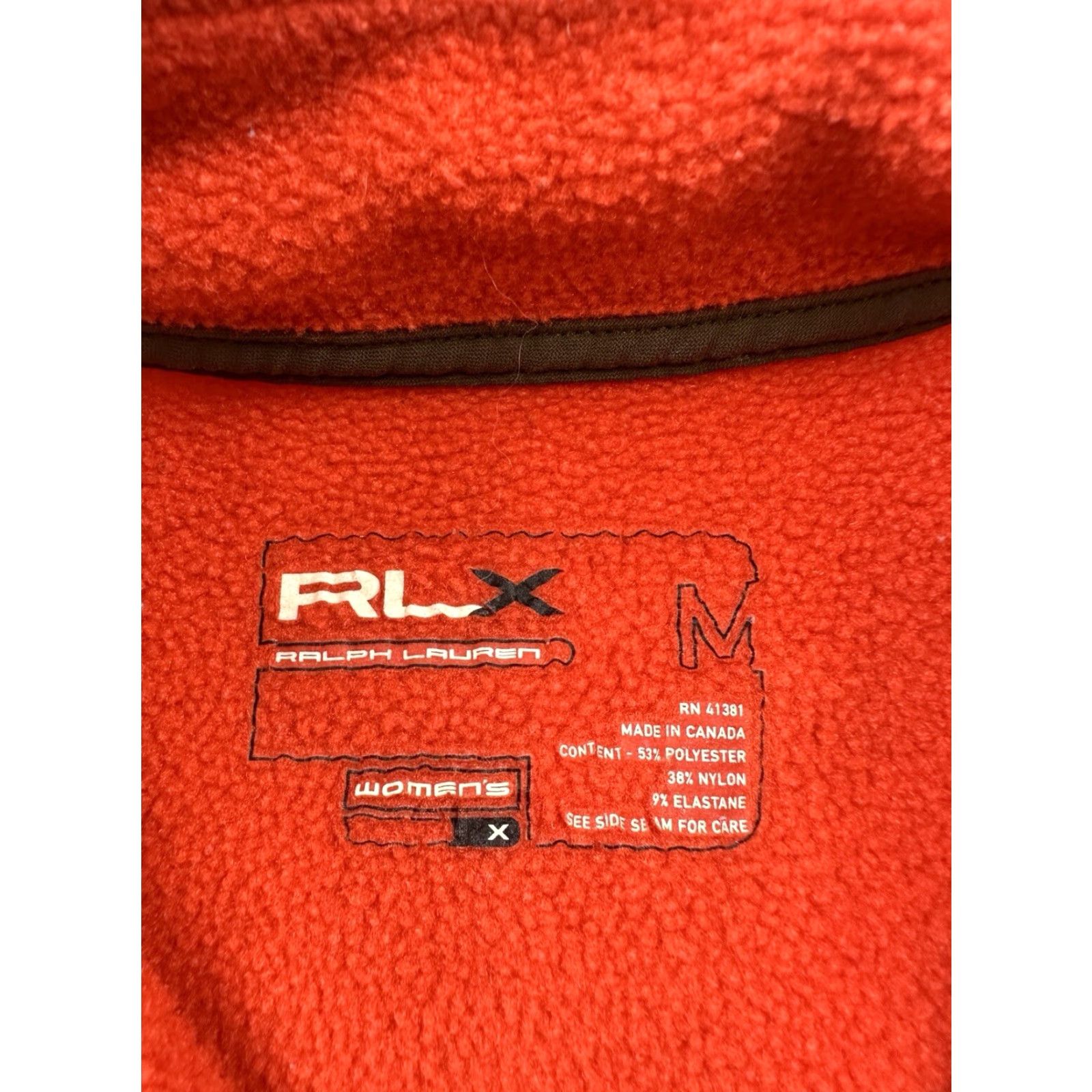 RLX Ralph Lauren RLX Ralph Lauren Jacket Womens Blazer Fleece 1/4 Zip Mock Neck Orange M Size M / US 6-8 / IT 42-44 - 6 Thumbnail