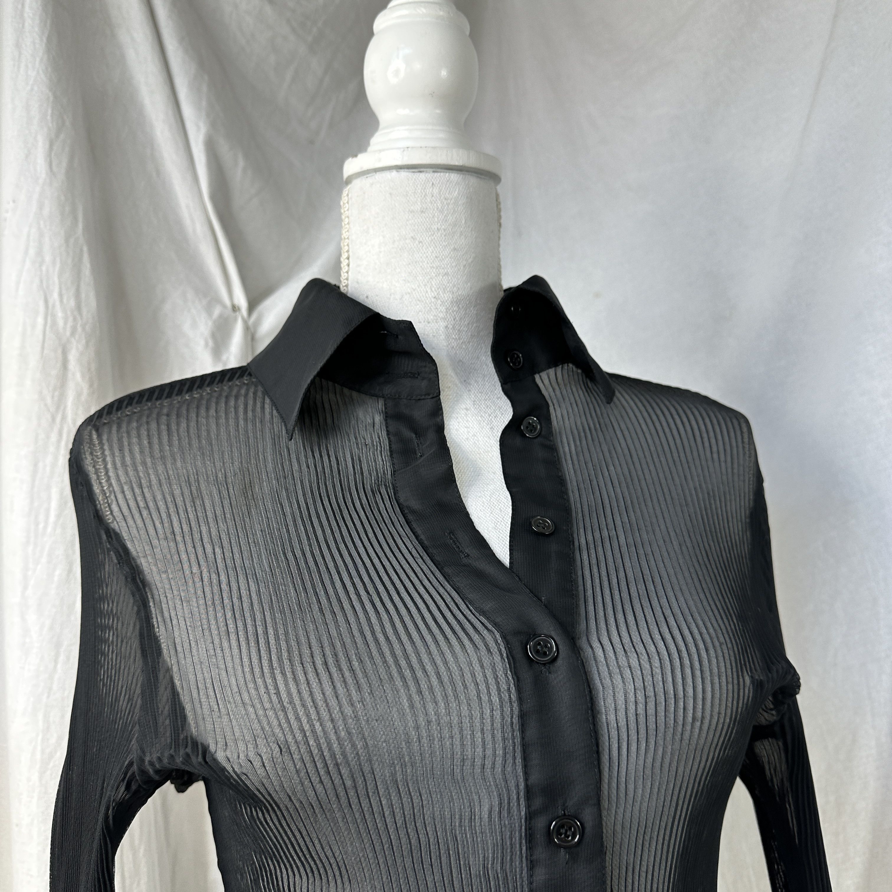 Vintage Vintage Avant Garde Opium Grunge Pleated Shirt 00s Size M / US 6-8 / IT 42-44 - 5 Thumbnail