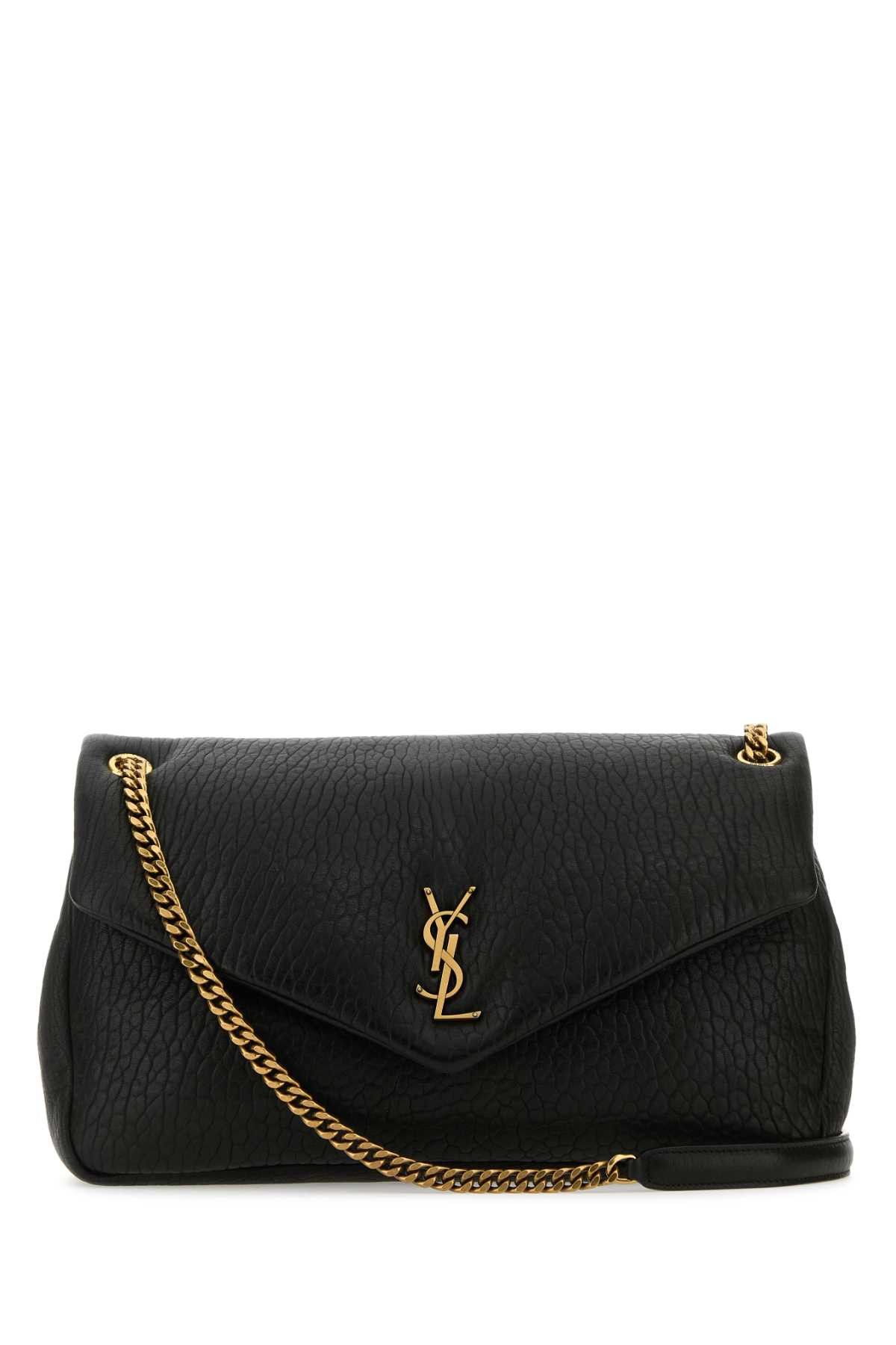 Saint Laurent Paris Black Leather Big Calypso Shoulder Bag Size ONE SIZE - 1 Thumbnail