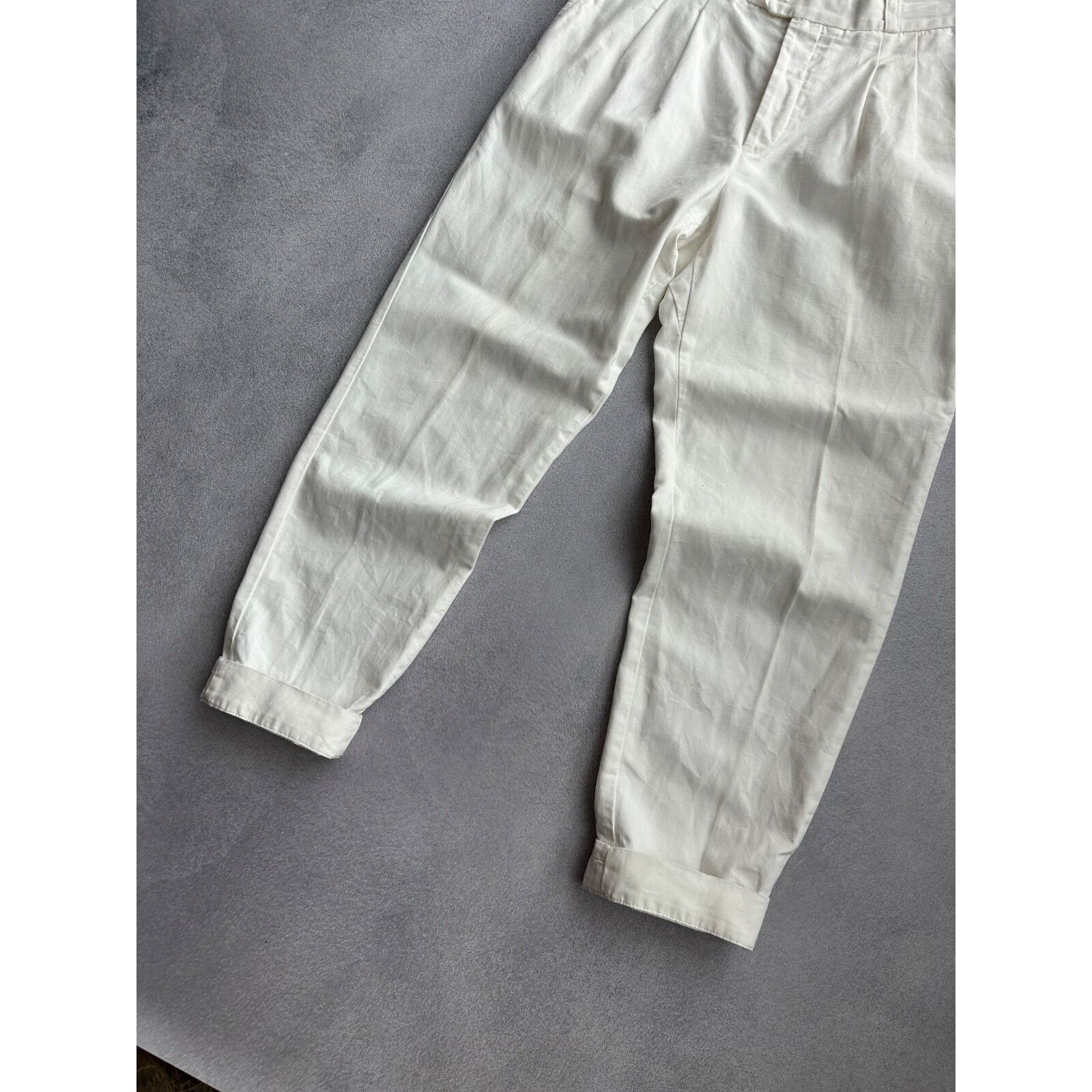 PT Torino VTG PT Torino The Reporter White Cotton & Linen Straight Size US 32 / EU 48 - 3 Thumbnail