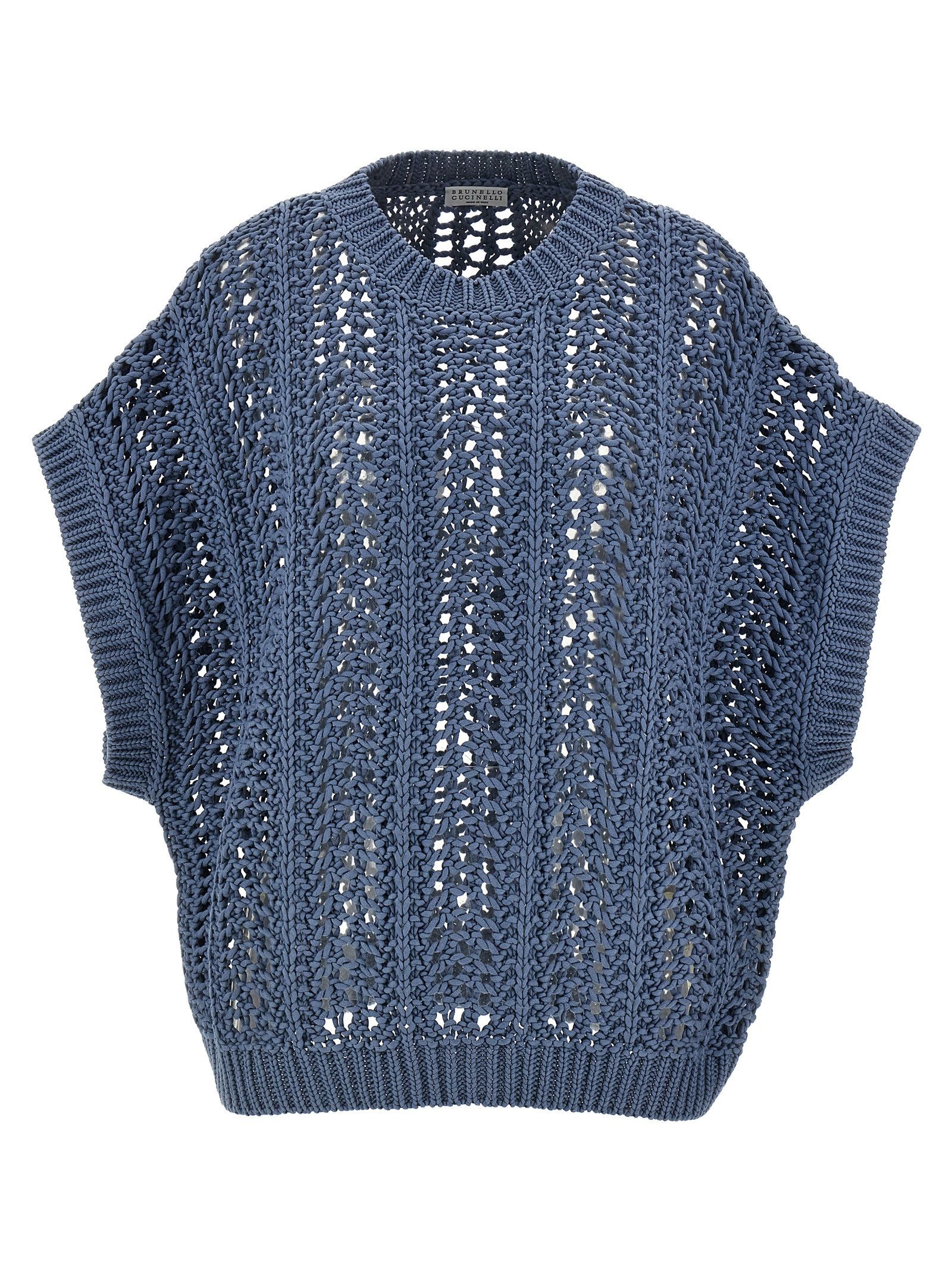Brunello Cucinelli Ribbed Net Sweater Size M / US 6-8 / IT 42-44 - 1 Thumbnail