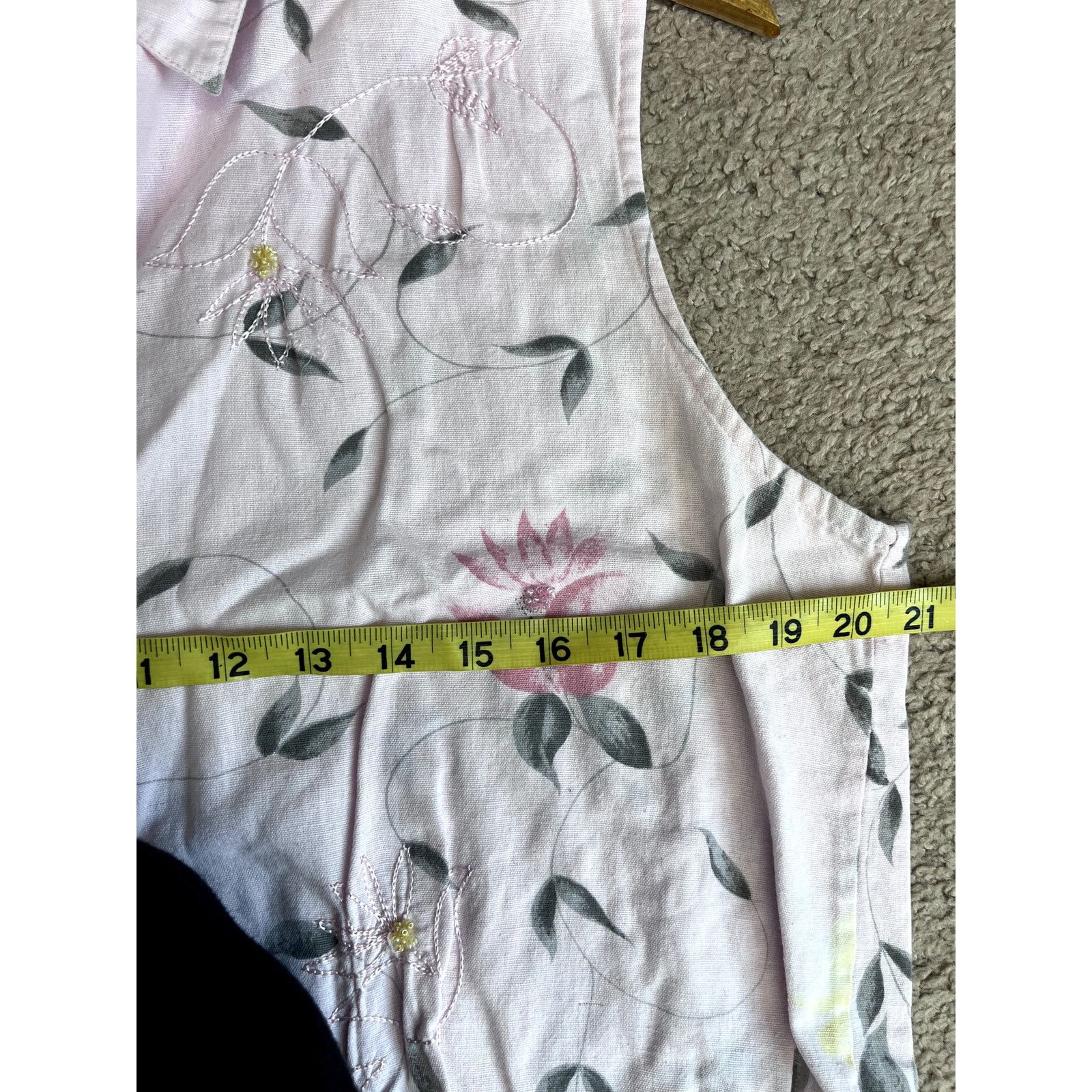 Vintage Vintage Women's Floral Embroidered Tantrums Tank Top L Size L / US 10 / IT 46 - 4 Thumbnail