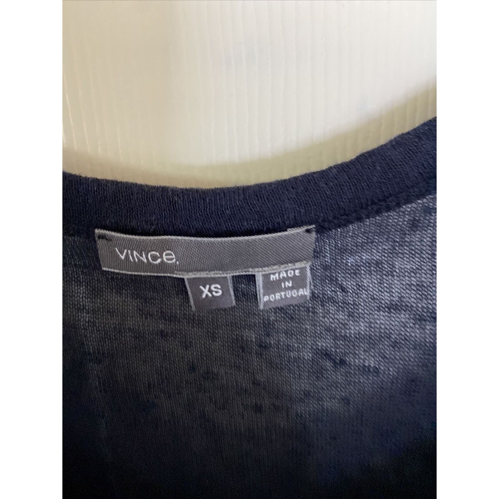 Vince Vince XS Linen Blouse Blue Short Sleeve Lightweight Relaxed Size XS / US 0-2 / IT 36-38 - 2 Thumbnail