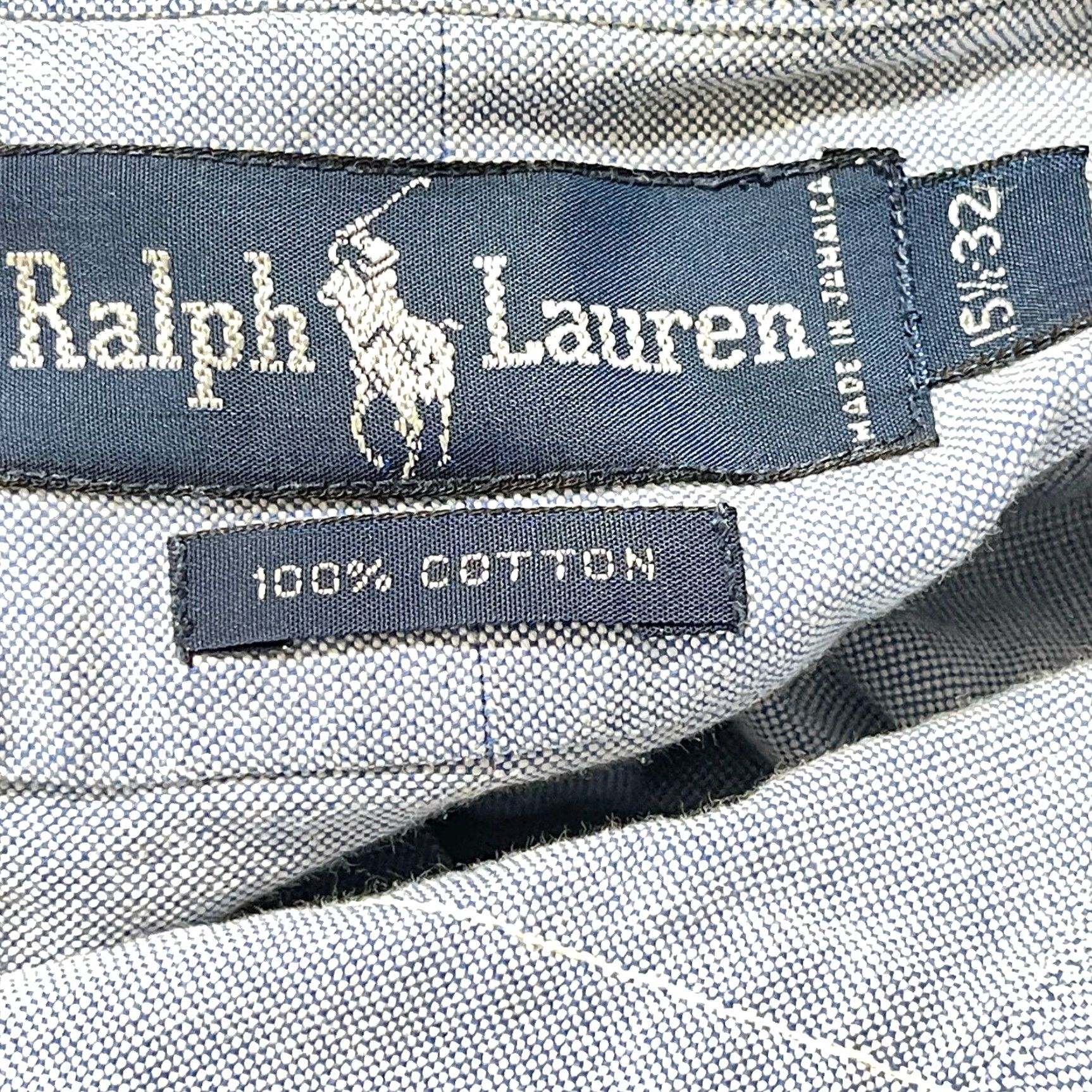 Ralph Lauren Ralph Lauren Shirt Men Size 15.5 Blue Long Sleeves 100% Cotton 90s Preppy FLAW Size US L / EU 52-54 / 3 - 6 Thumbnail