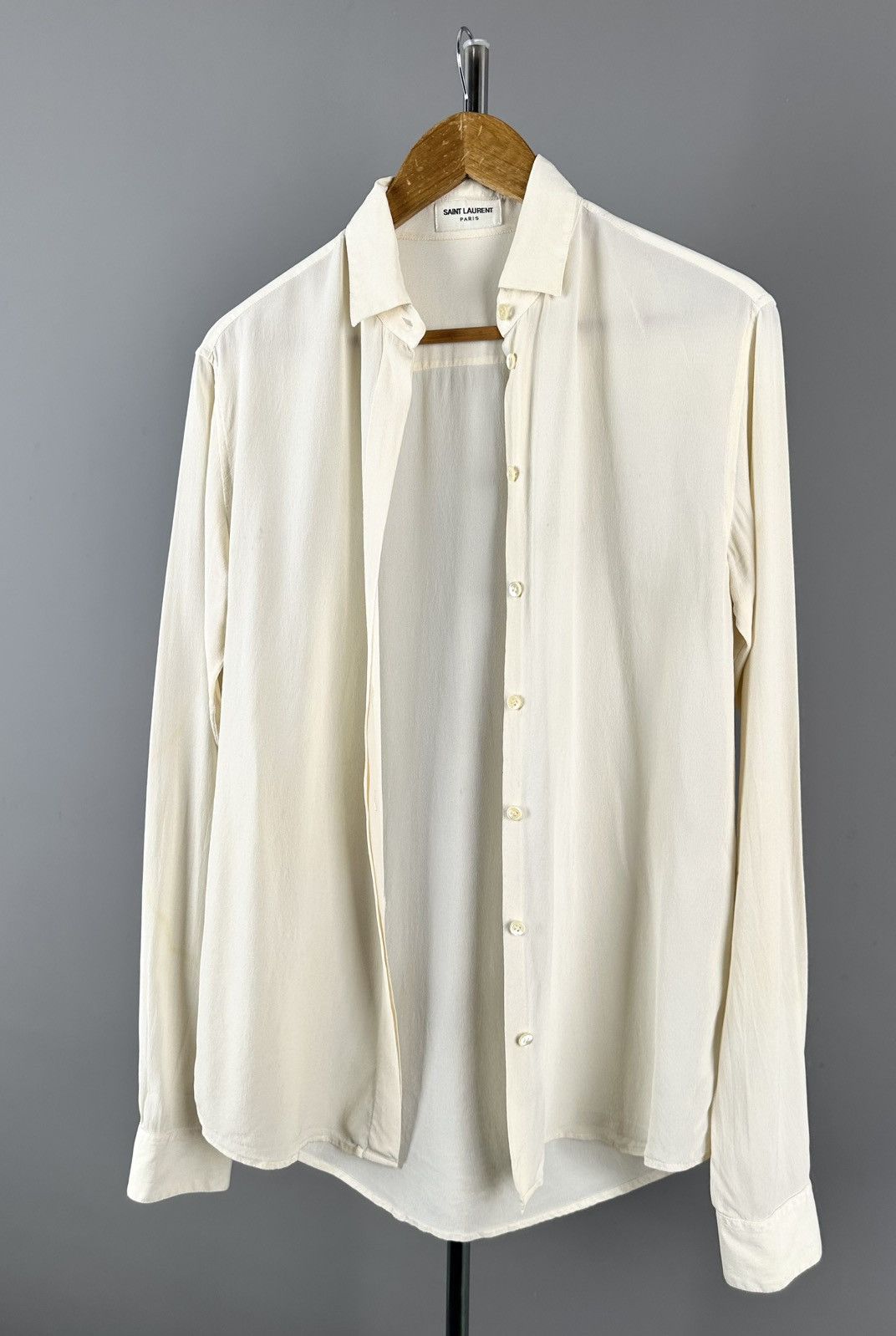 Saint Laurent Paris Saint Laurent - 2017 Silk Button down shirt Size XXS / US 00 / IT 34 - 1 Thumbnail