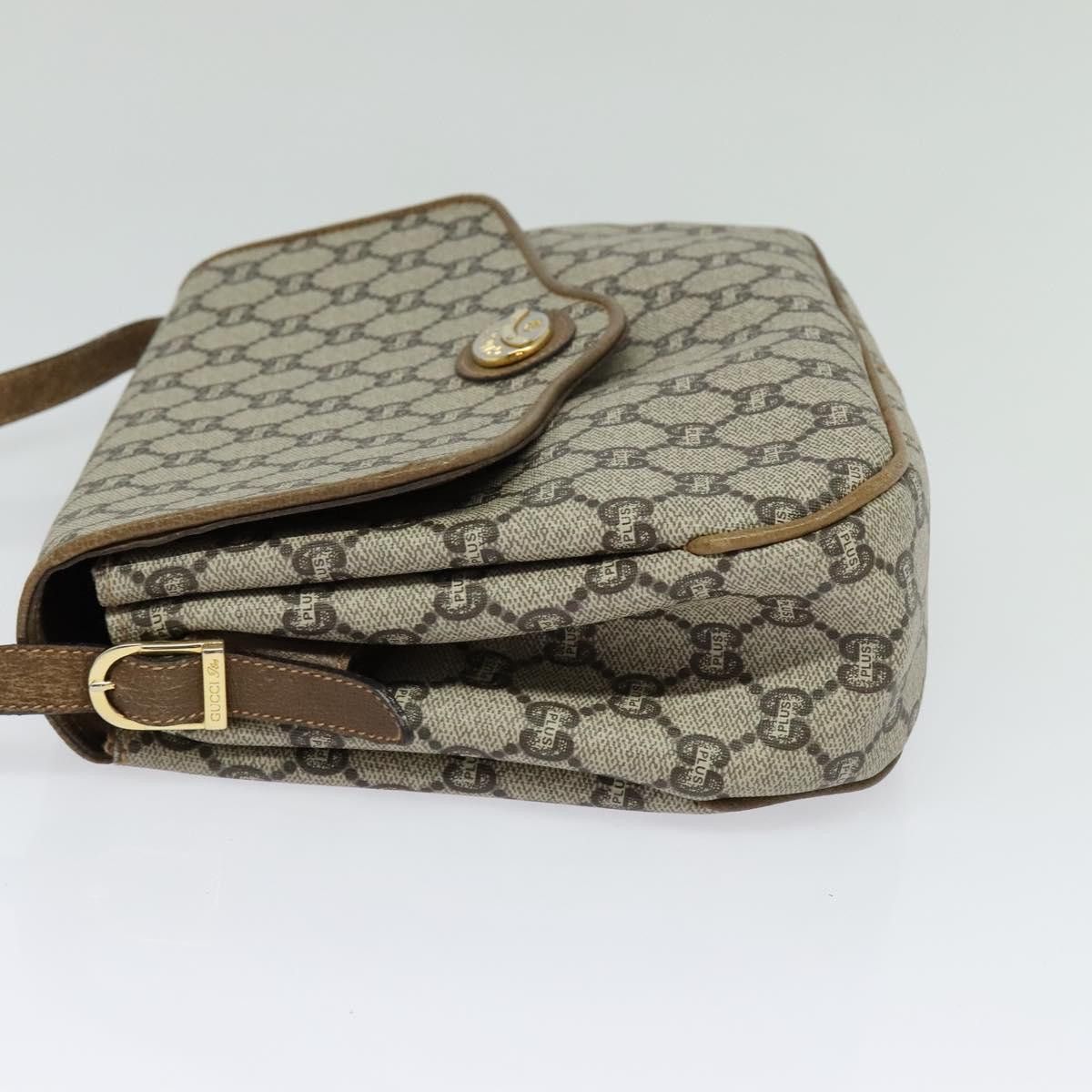 Gucci GUCCI GG Plus Supreme Shoulder Bag Pvc Beige Gold Size ONE SIZE - 4 Thumbnail