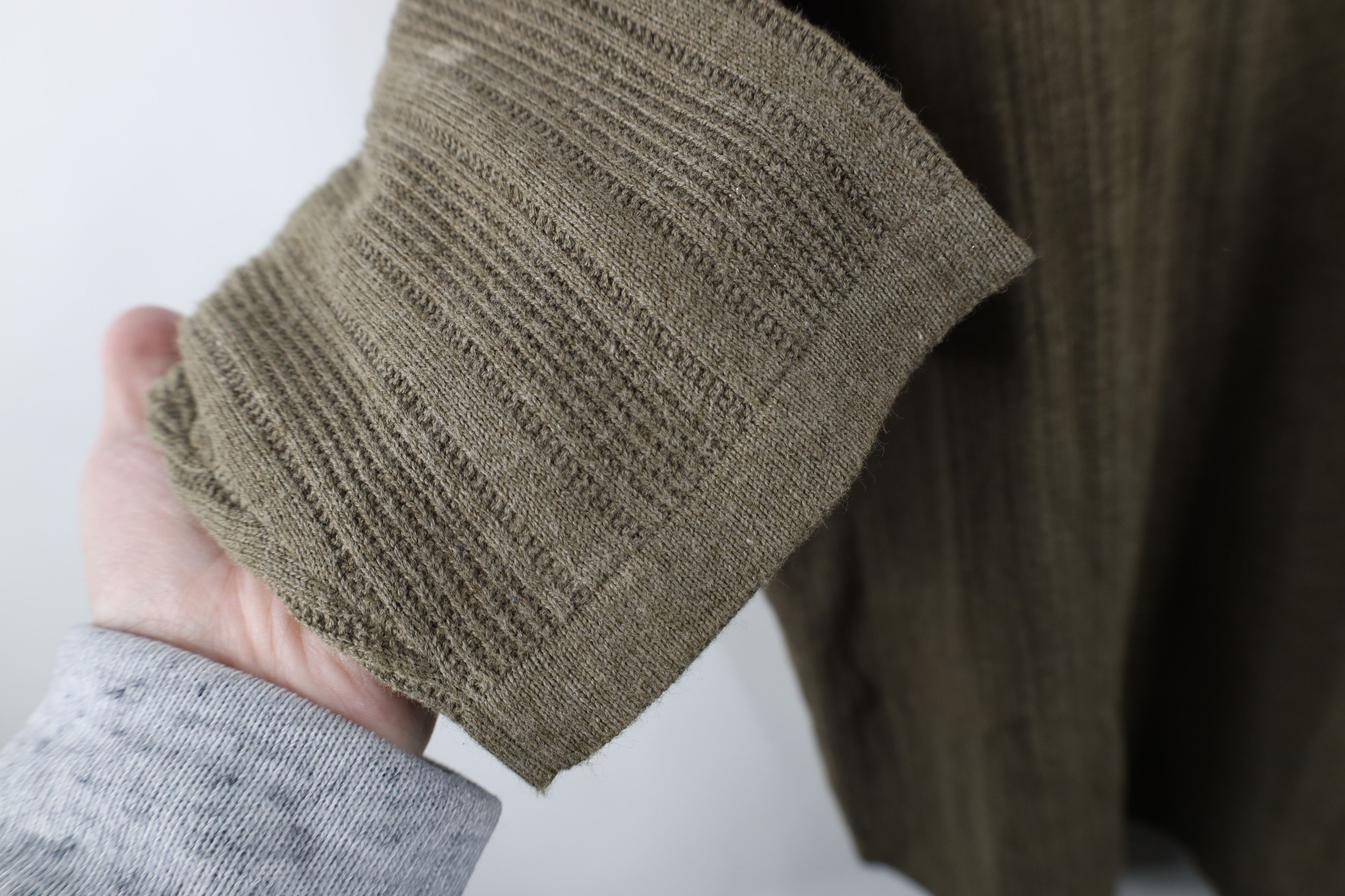 Vintage Vintage 90s Streetwear Thermal Ribbed Knit Long Sleeve Polo Size US L / EU 52-54 / 3 - 5 Thumbnail