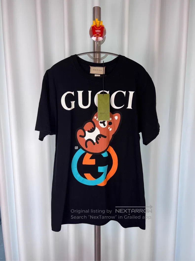 Gucci Gucci Black SS23 animal pattern letter print short sleeves Size US S / EU 44-46 / 1 - 1 Thumbnail