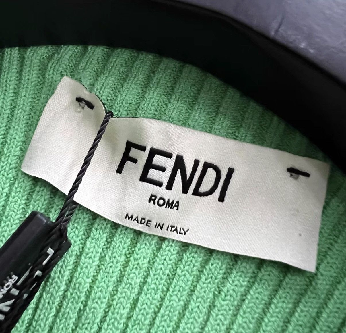 Fendi FENDI Green Striped Slim-Fit Knit Dress J41 Size XS / US 0-2 / IT 36-38 - 3 Thumbnail