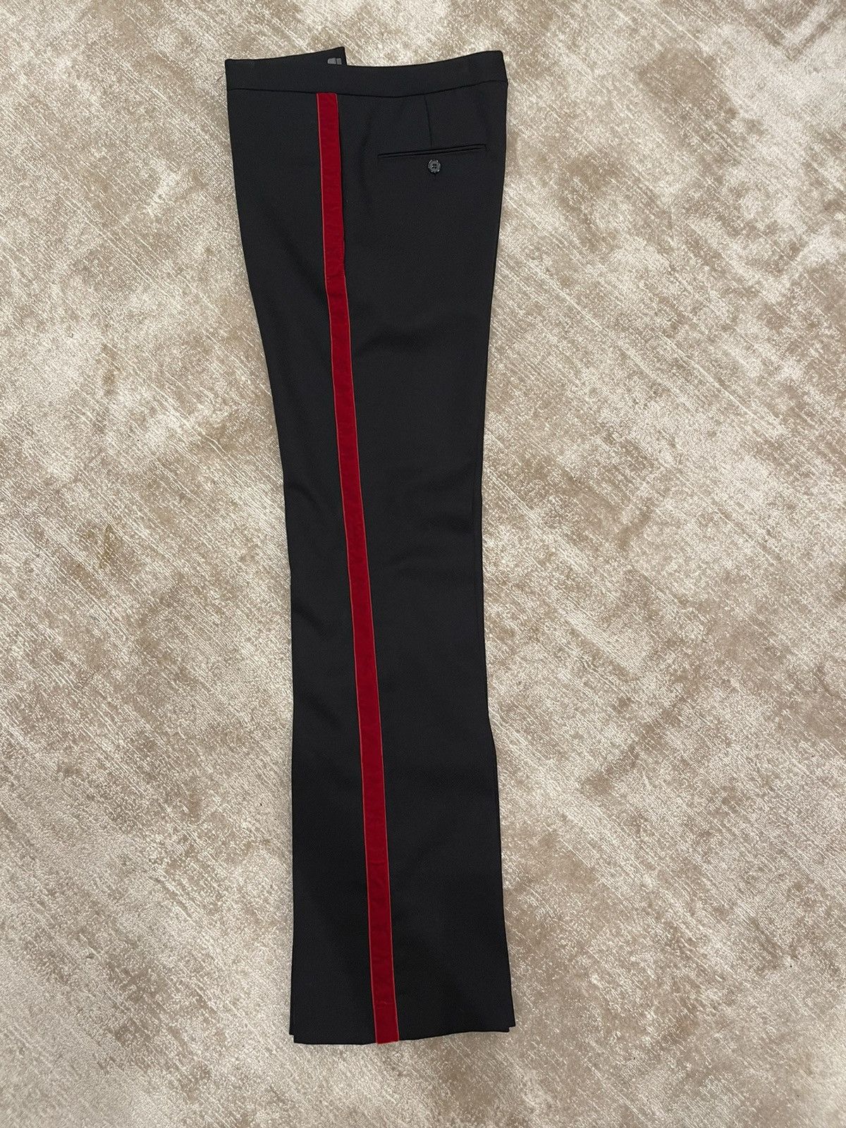 Hedi Slimane × Saint Laurent Paris fw 2016, tuxedo pants with red detail Size 48S - 3 Thumbnail