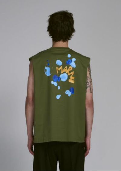 Marni o1w1db10125 Dripping Flower T-Shirt in Green Size US L / EU 52-54 / 3 - 2 Thumbnail