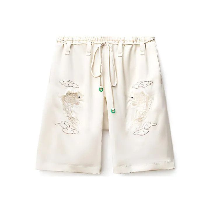 Alexander Wang Alexander Wang SS22 Silk Embroidered Fish Shorts 0079 Size 23" - 1 Thumbnail