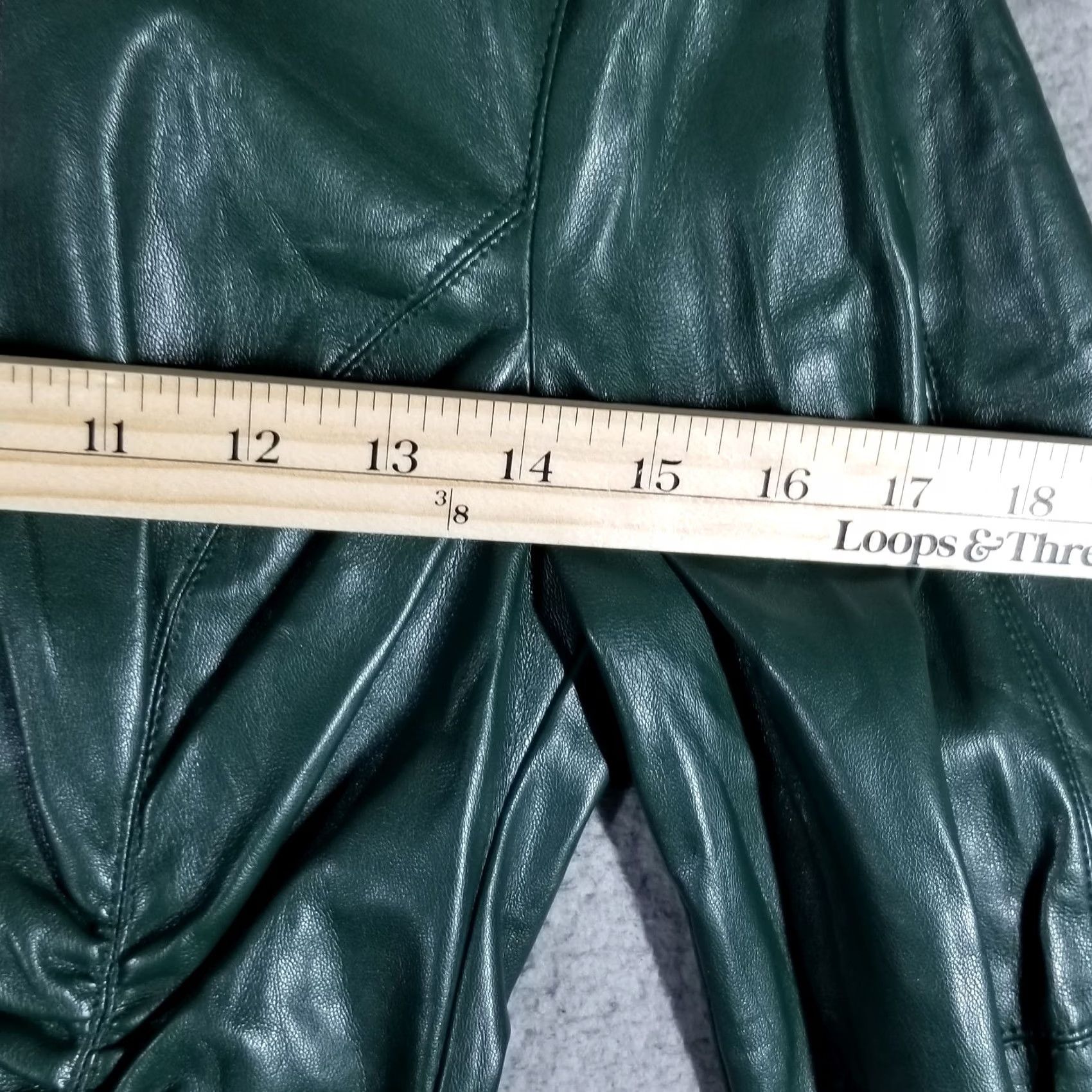 Zara Zara Women’s Faux Leather Draped Mini Dress Green Size Small Long Sleeve Party Dress Size S / US 4 / IT 40 - 6 Thumbnail